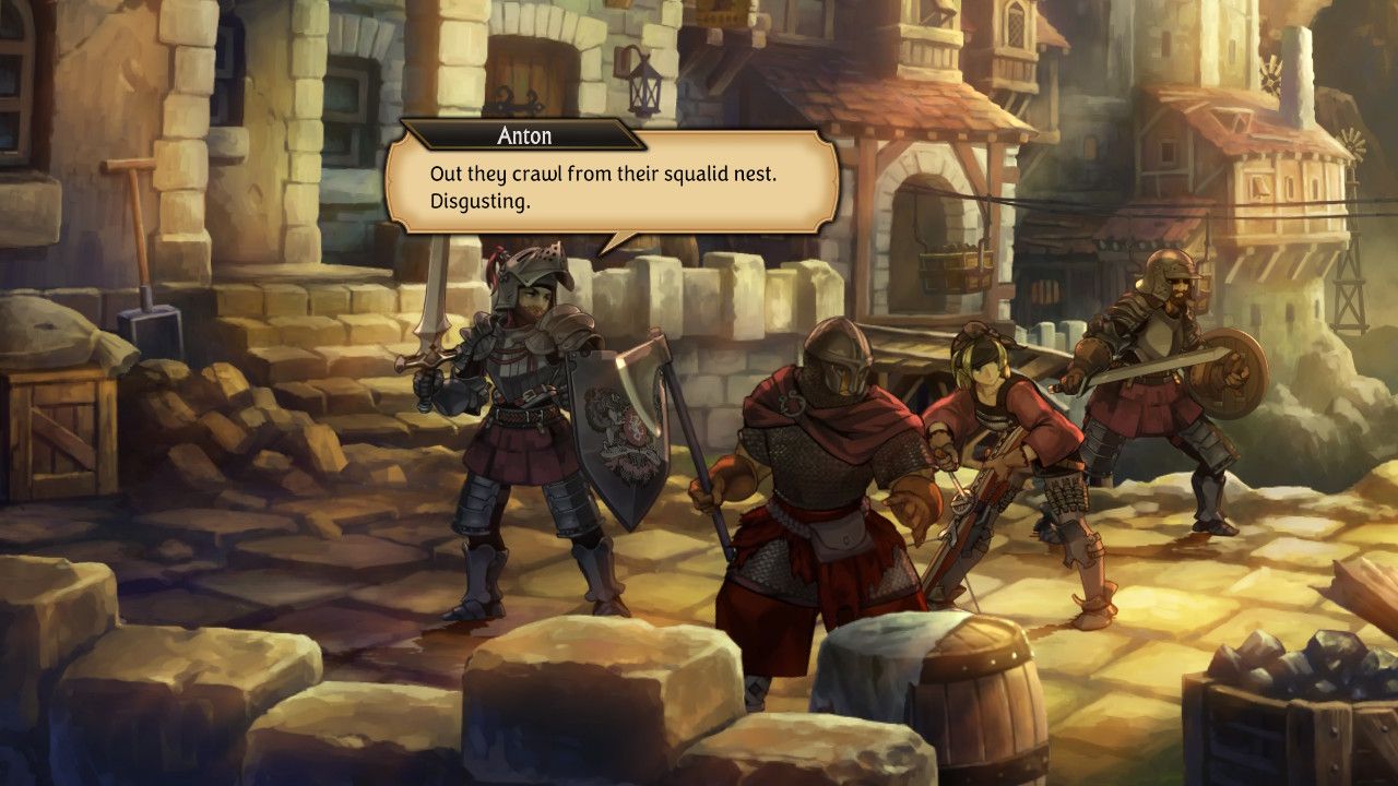 A screenshot of Anton in Unicorn Overlord