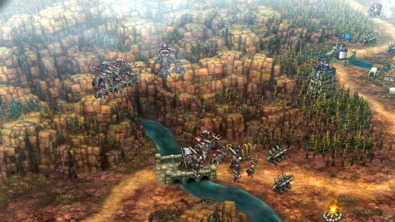 Enemy Wyvern Knights and Sword Breakers in Unicorn Overlord