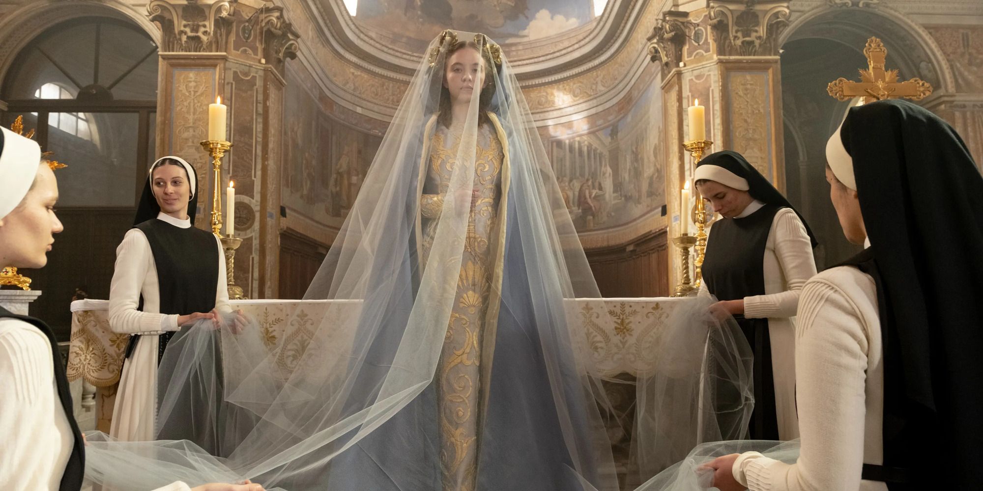 Immaculate Sydney Sweeney in church regalia