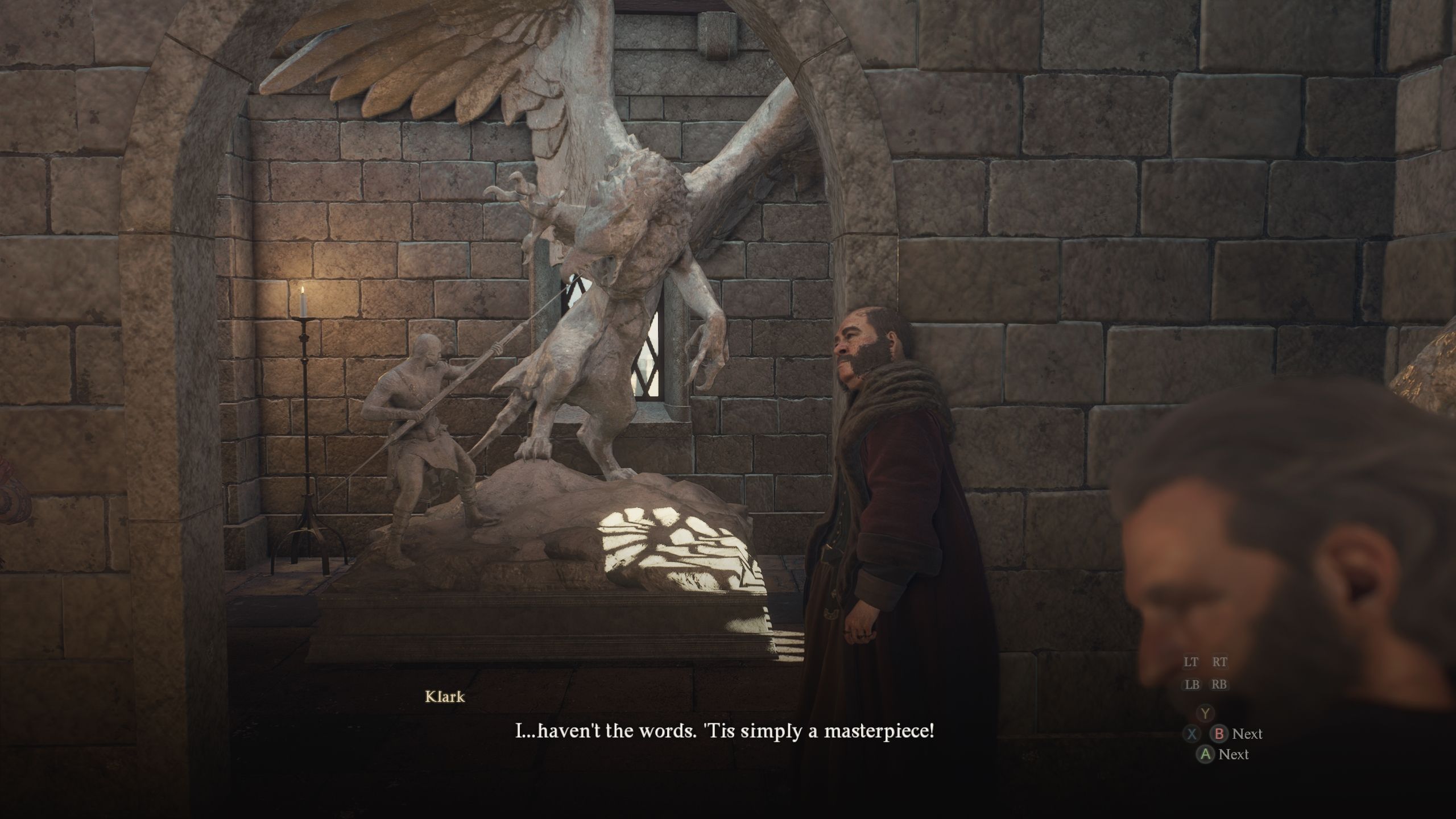 Klark is impressed by the results of his sculptor - Dragon's Dogma 2