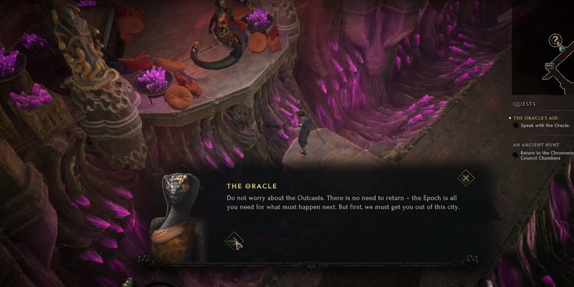 Last Epoch Oracle Dialogue.