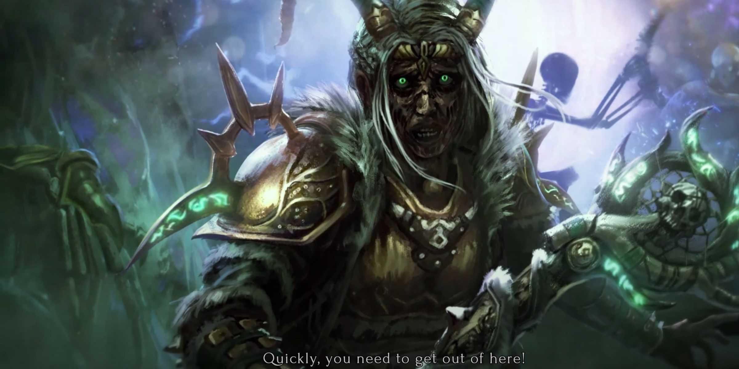 Last Epoch Undead Yulia In A Cutscene.