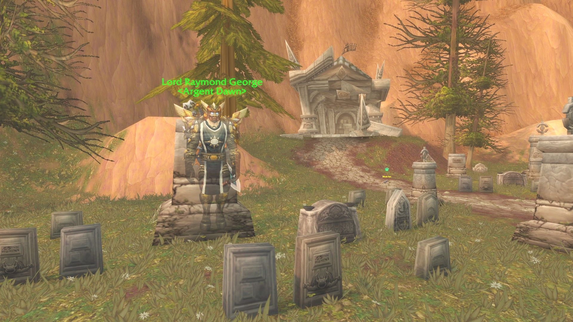 The ghost of Lord Raymond George in the graveyard of Light's Hope Chapel