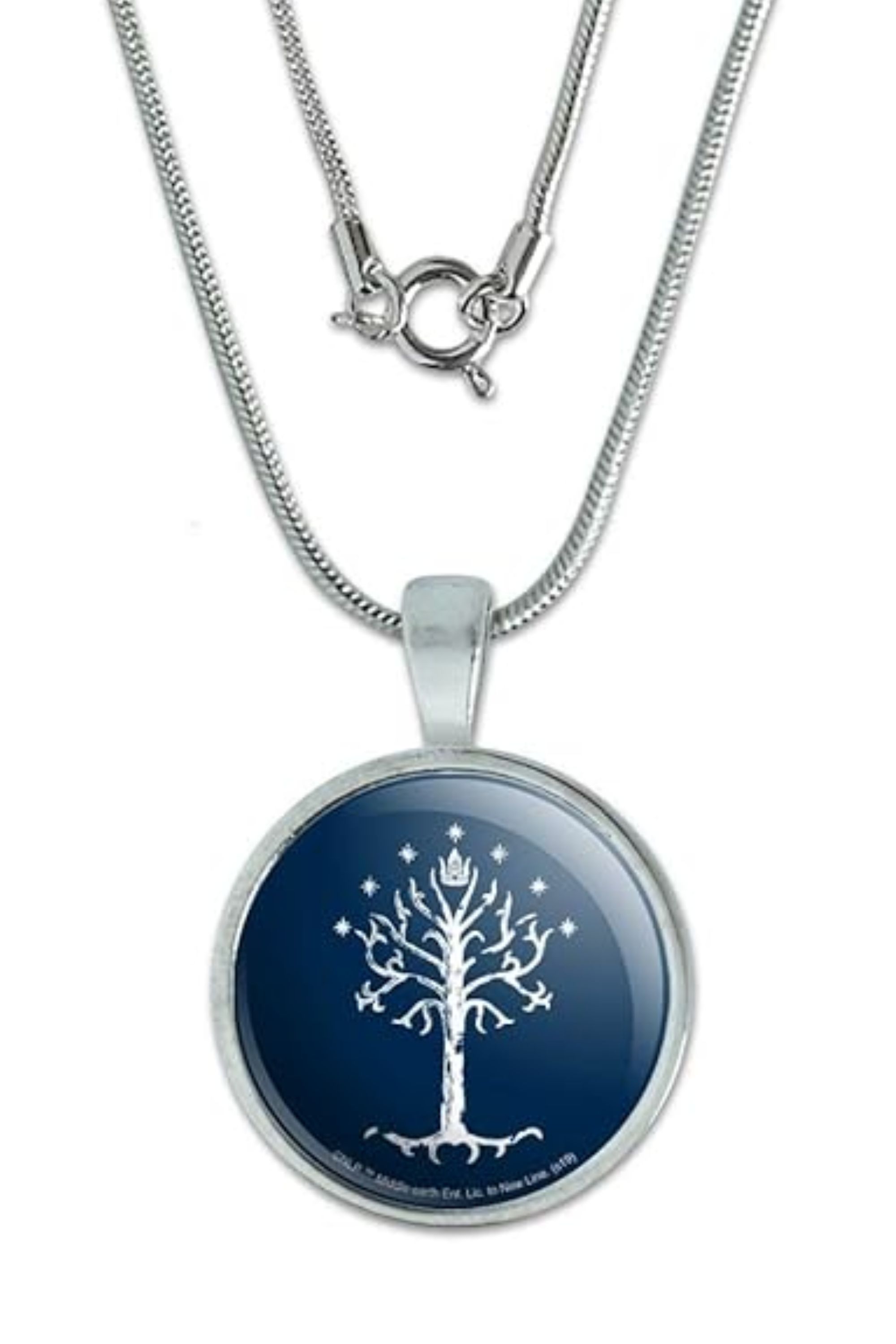 LOTR Tree of Gondor Silver Pendant