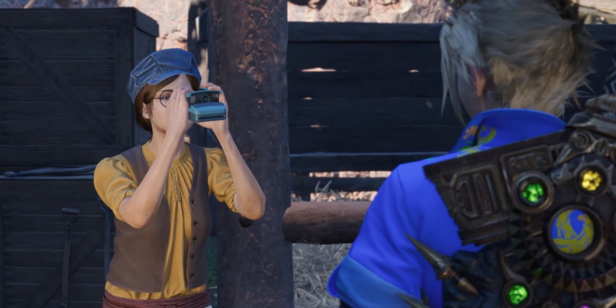 Maeve taking a picture of Cloud in Final Fantasy 7 Rebirth