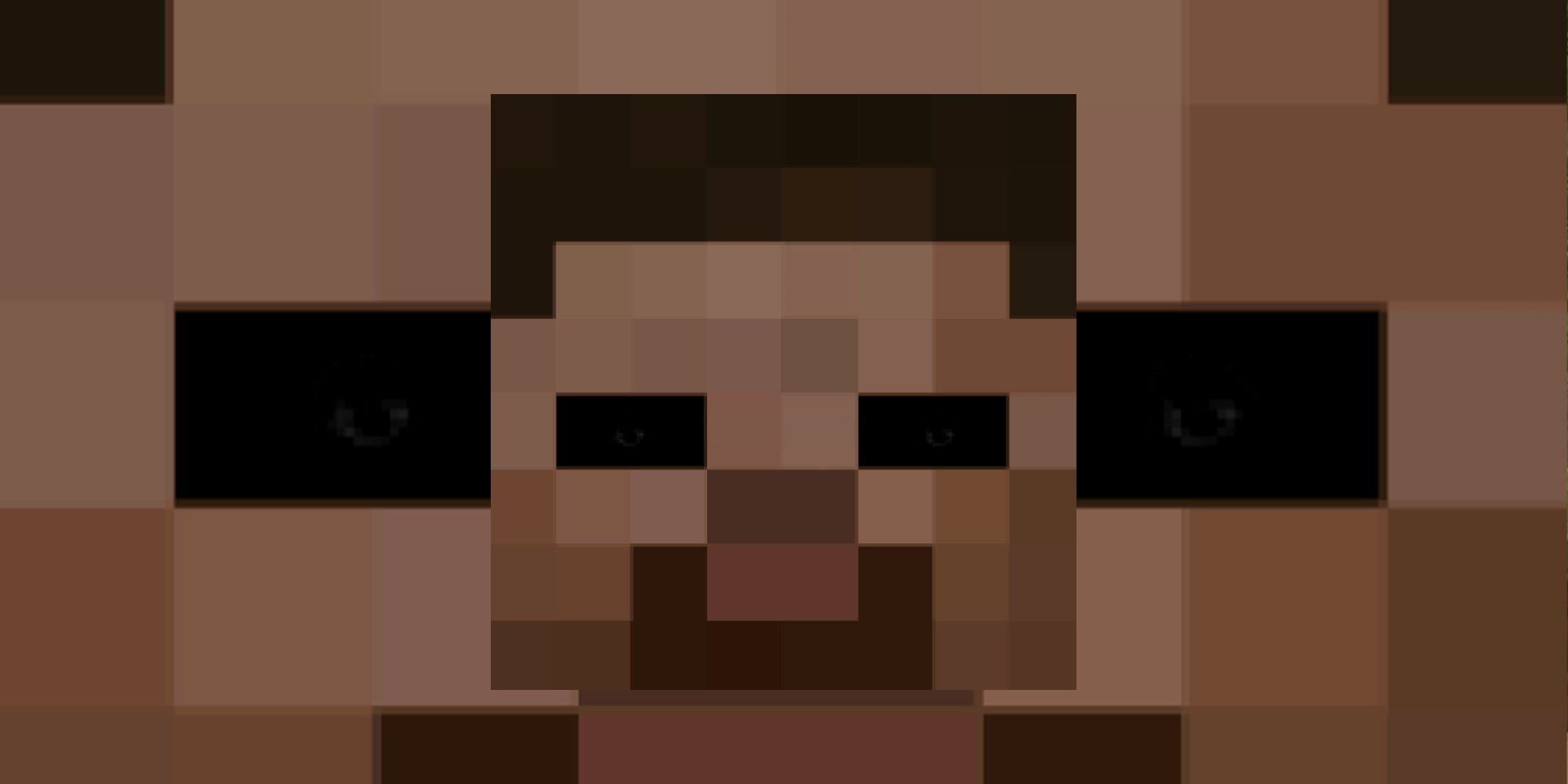 Minecraft Steve with realistic eyes