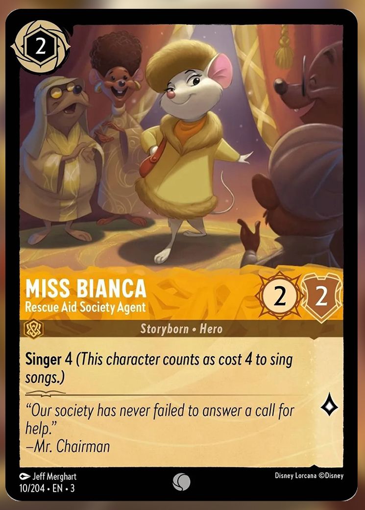 Miss Bianca, Rescue Aid Society Agent