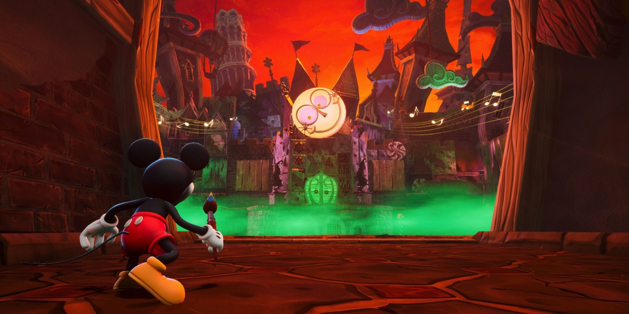 Epic Mickey Rebrushed Clock Tower boss in Gremlin Village