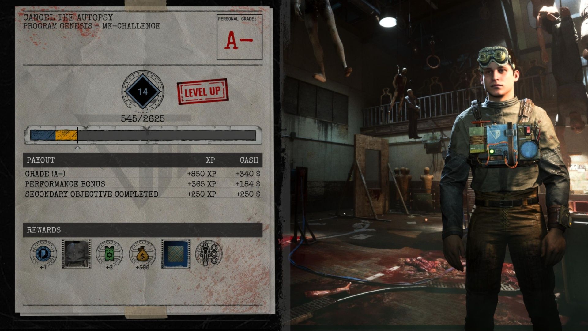 Earning Player Level 14, which includes three Vouchers in The Outlast Trials.