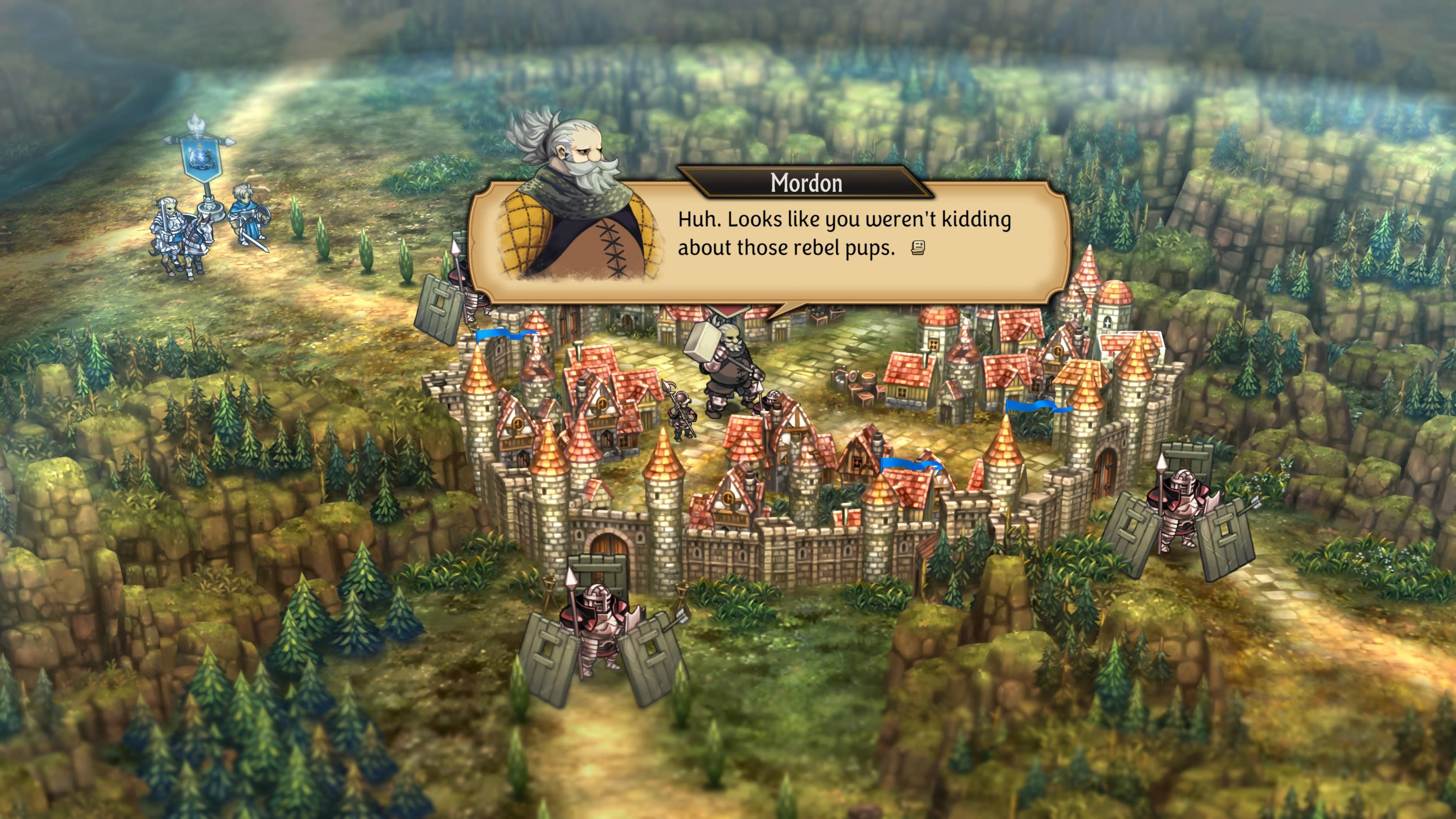 Mordon at the start of his battle in Unicorn Overlord