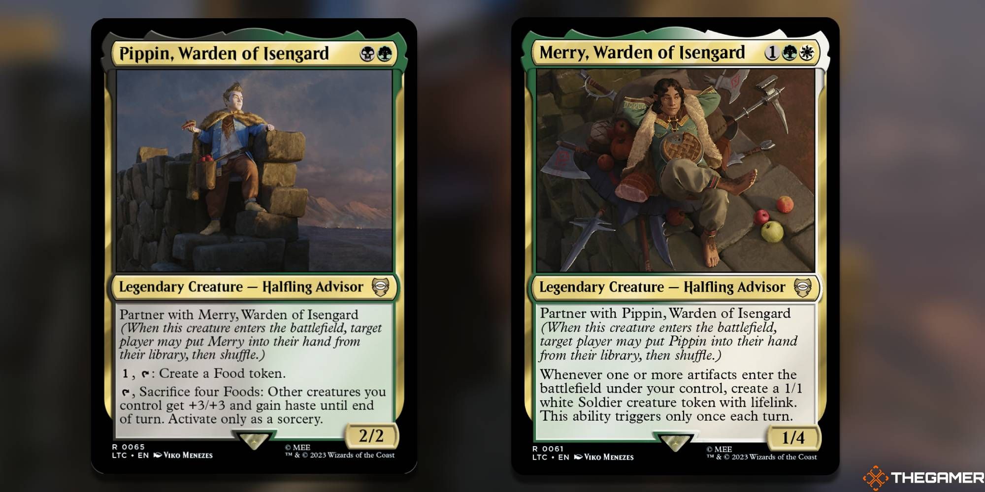 Pipping, Warden of Isengard + Merry, Warden of Isengard Magic: The Gathering cards