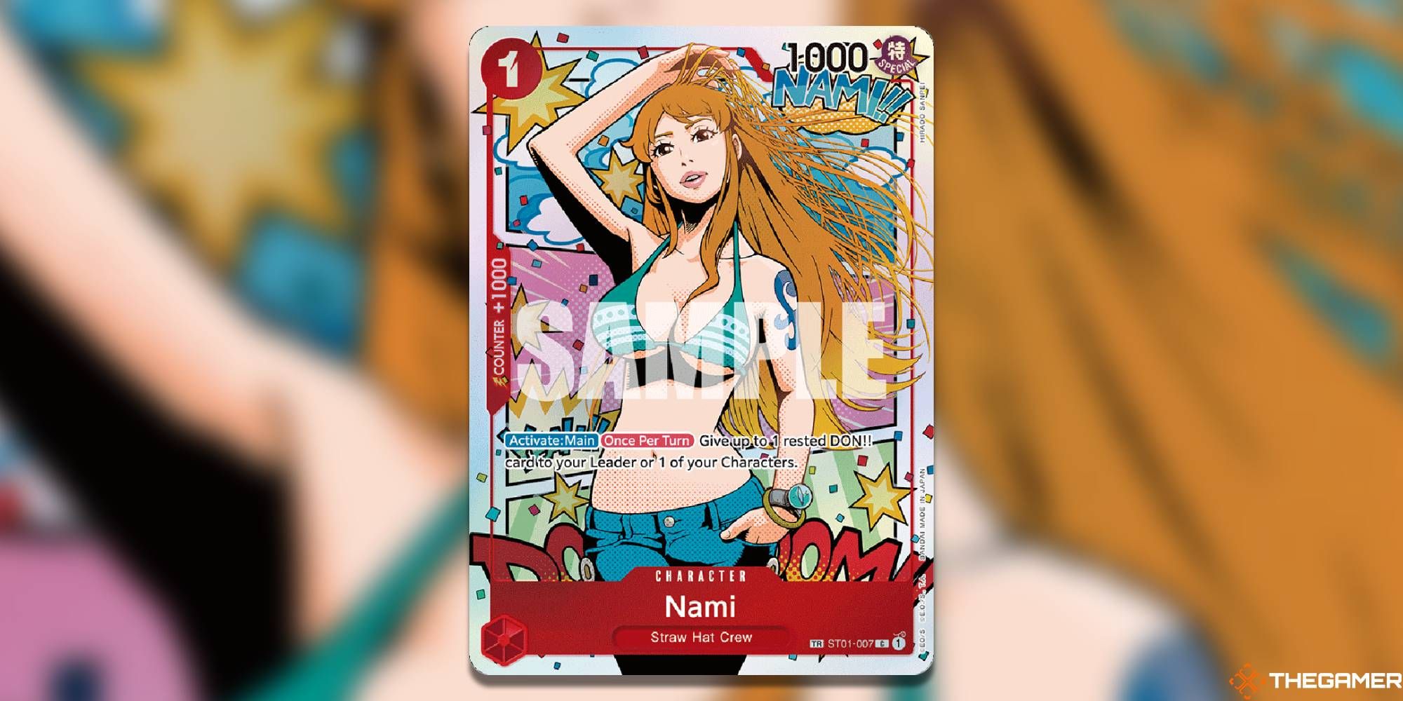 nami character card Treasure rare eng exclusive op06 wings of the captain one piece card game