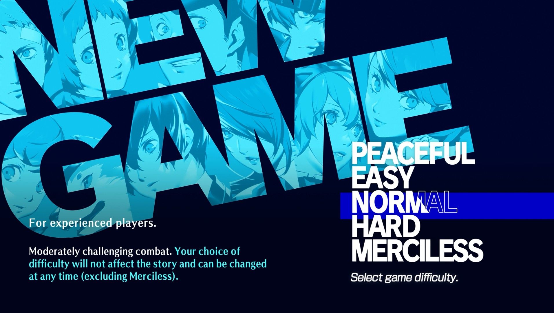 new game menu persona 3 reload p3r ng+