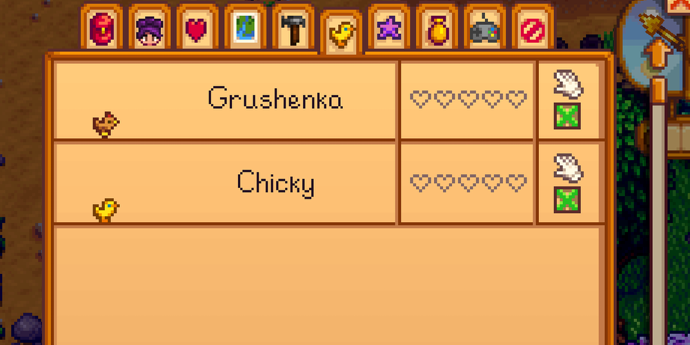 Stardew Valley Animal Tab 1.6 Update