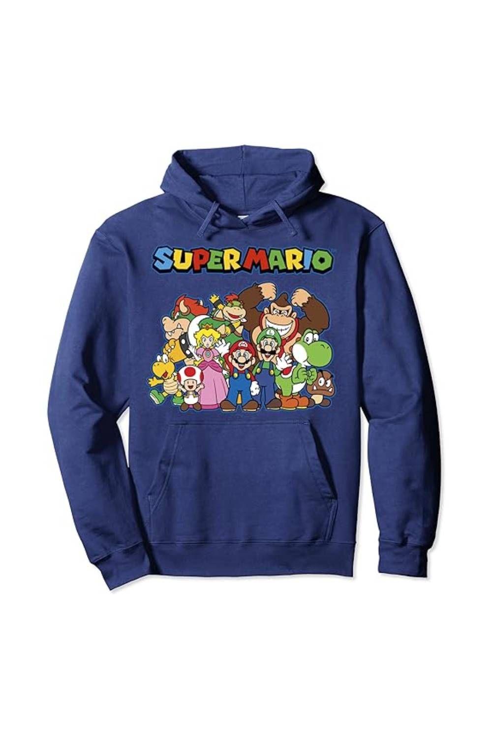 Nintendo Super Mario Group Shot Waving Hello Portrait Pullover Hoodie