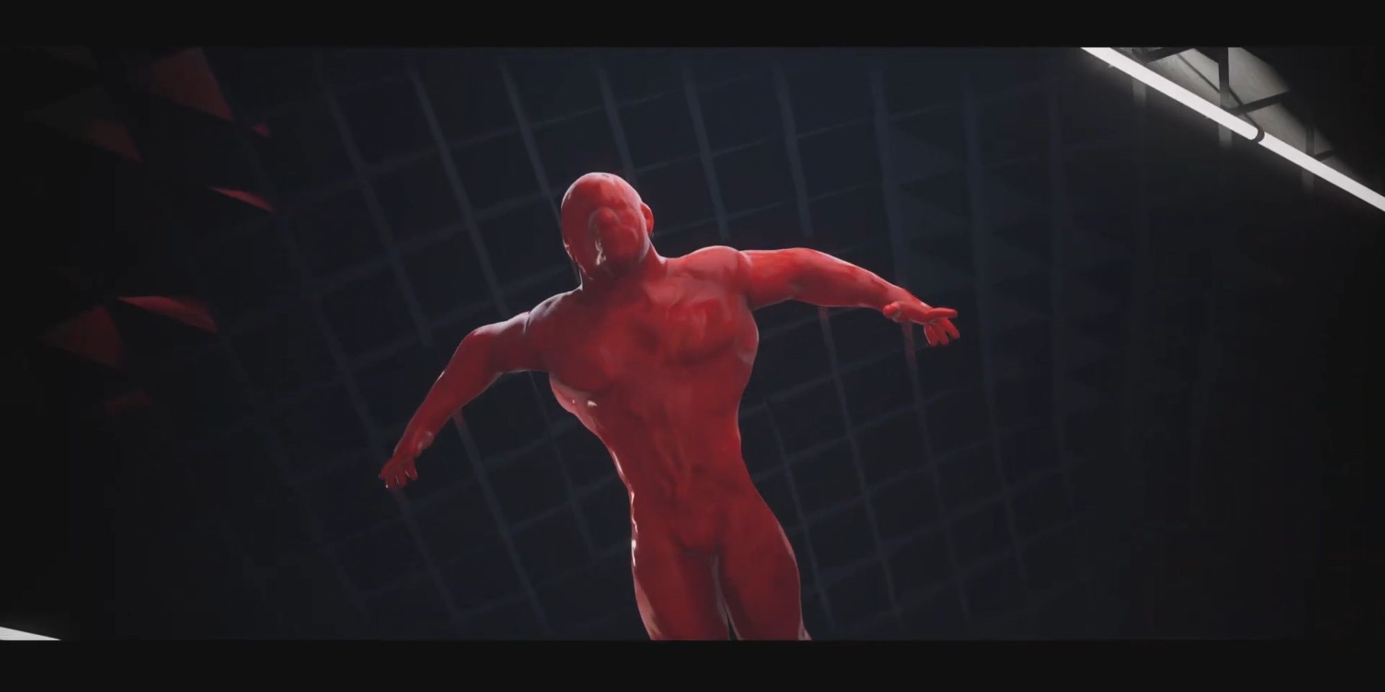 Atomic Heart: A Human Shaped Red Polymer Creature