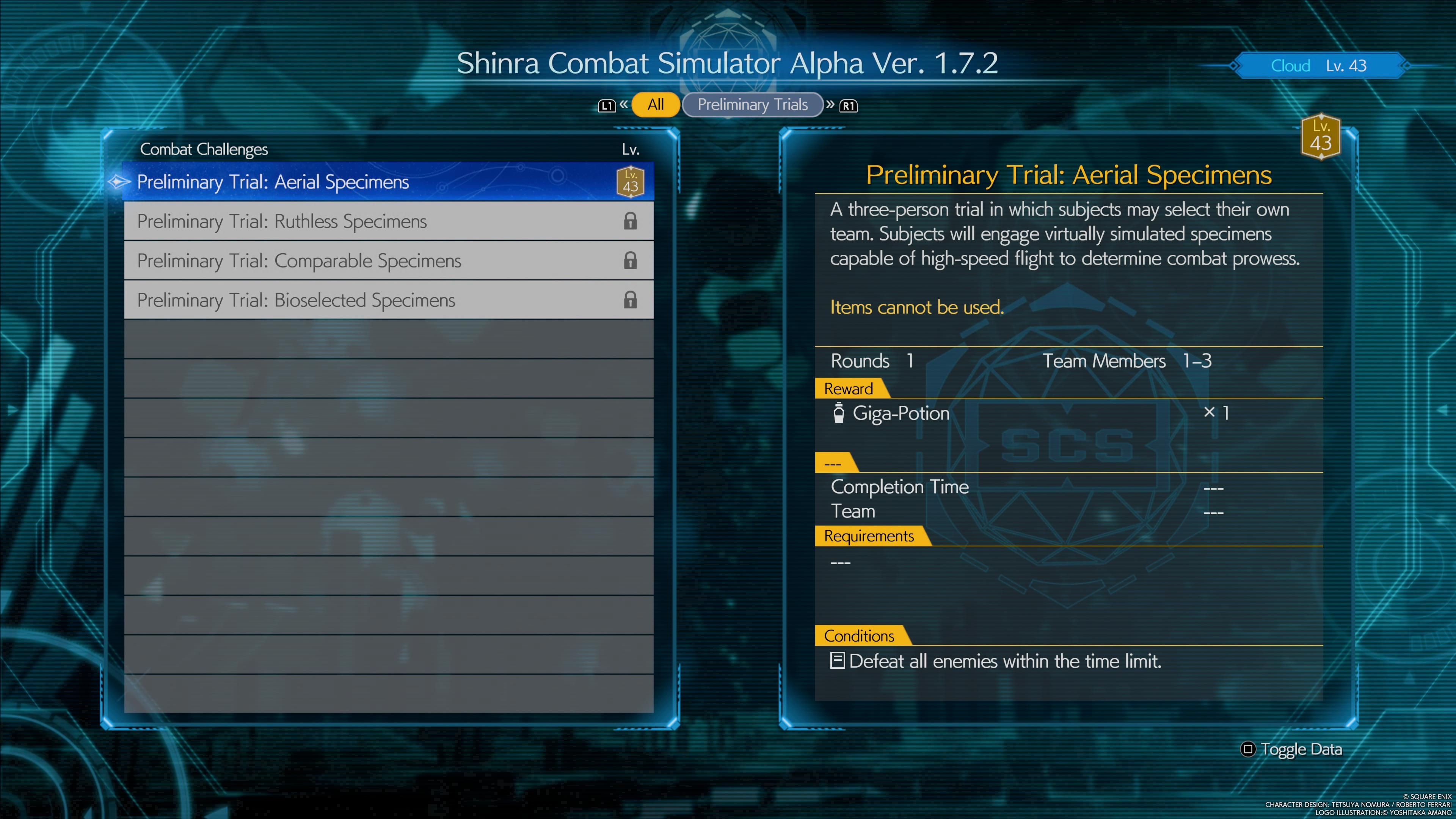 Preliminary Trial Aerial Specimens description - FF7 Rebirth
