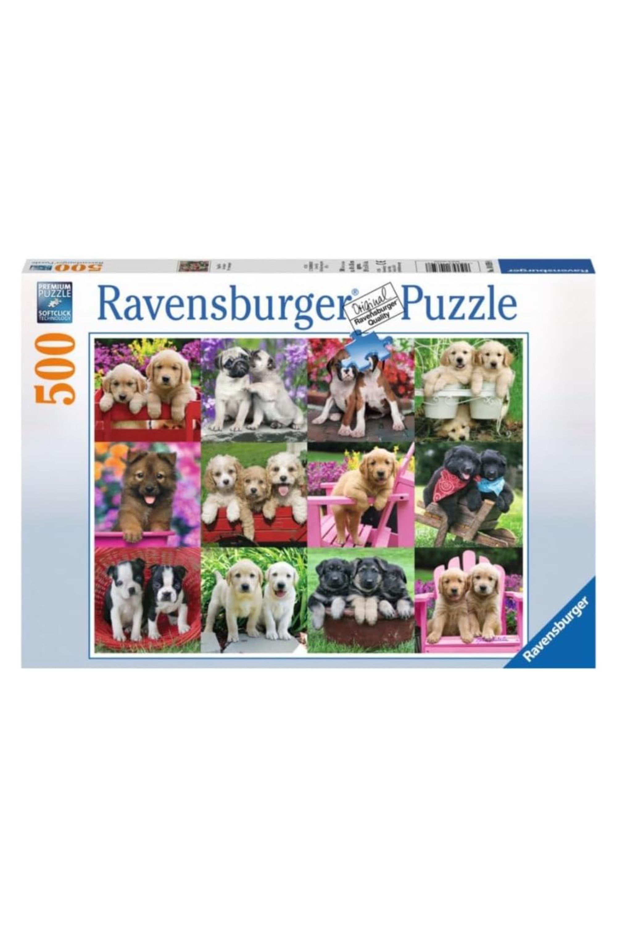 Box For Ravensburger Puppy Pals 500-Piece Jigsaw Puzzle