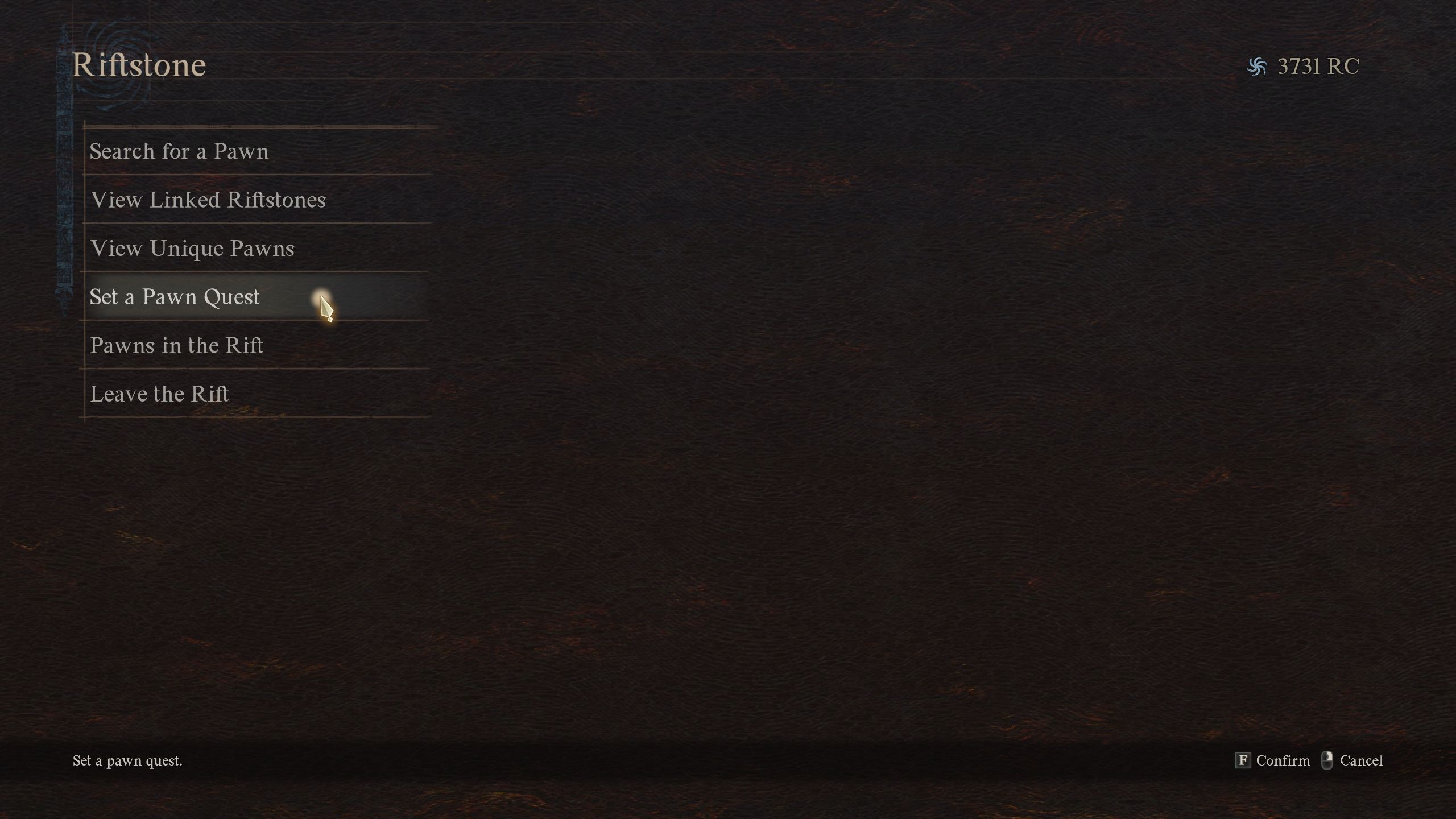 Riftstone menu - Dragon's Dogma 2