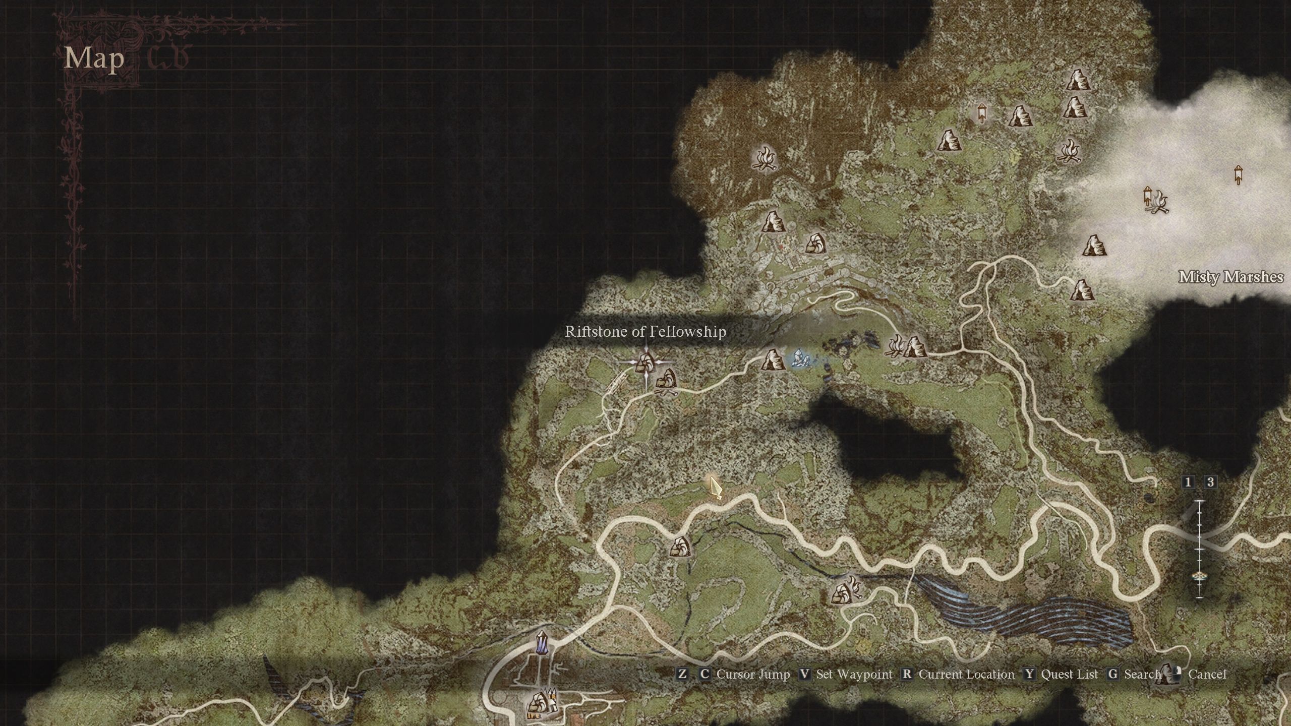 Riftstone of Fellowship location on the map - Dragon's Dogma 2
