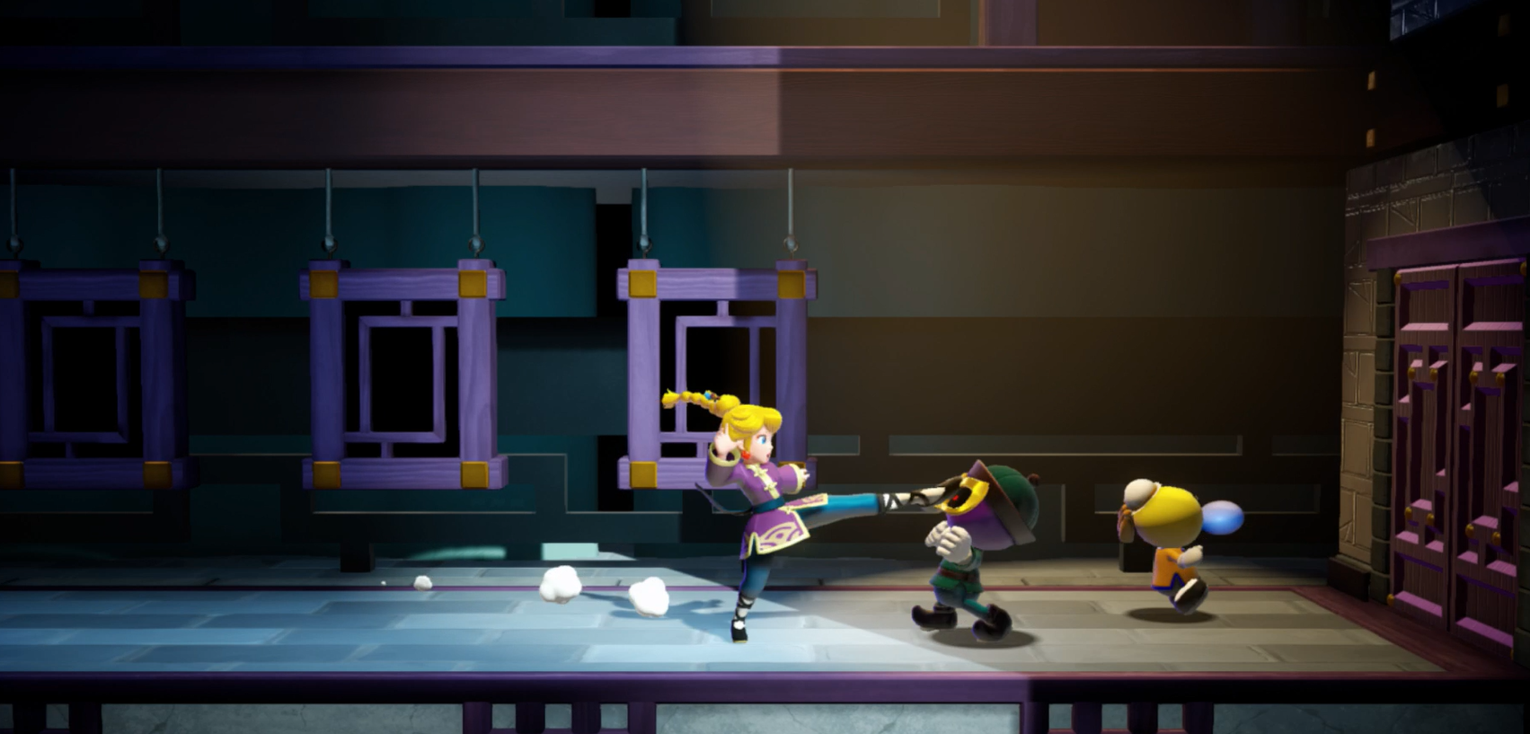 Princess Peach Showtime Peach rescuing the second kung fu student