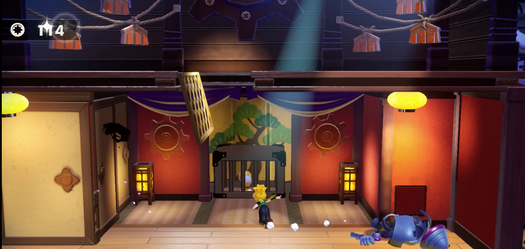Princess Peach Showtime Peach rescuing the Art of Flames ninja