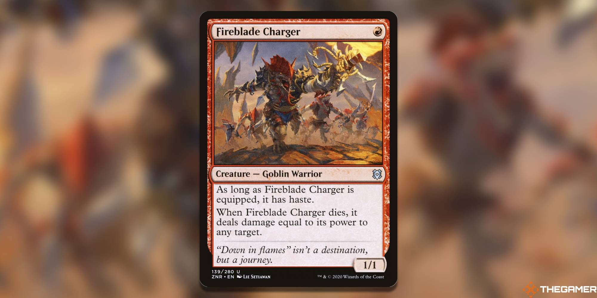 Screenshot of Fireblade Charger from MTG Zendikar Rising