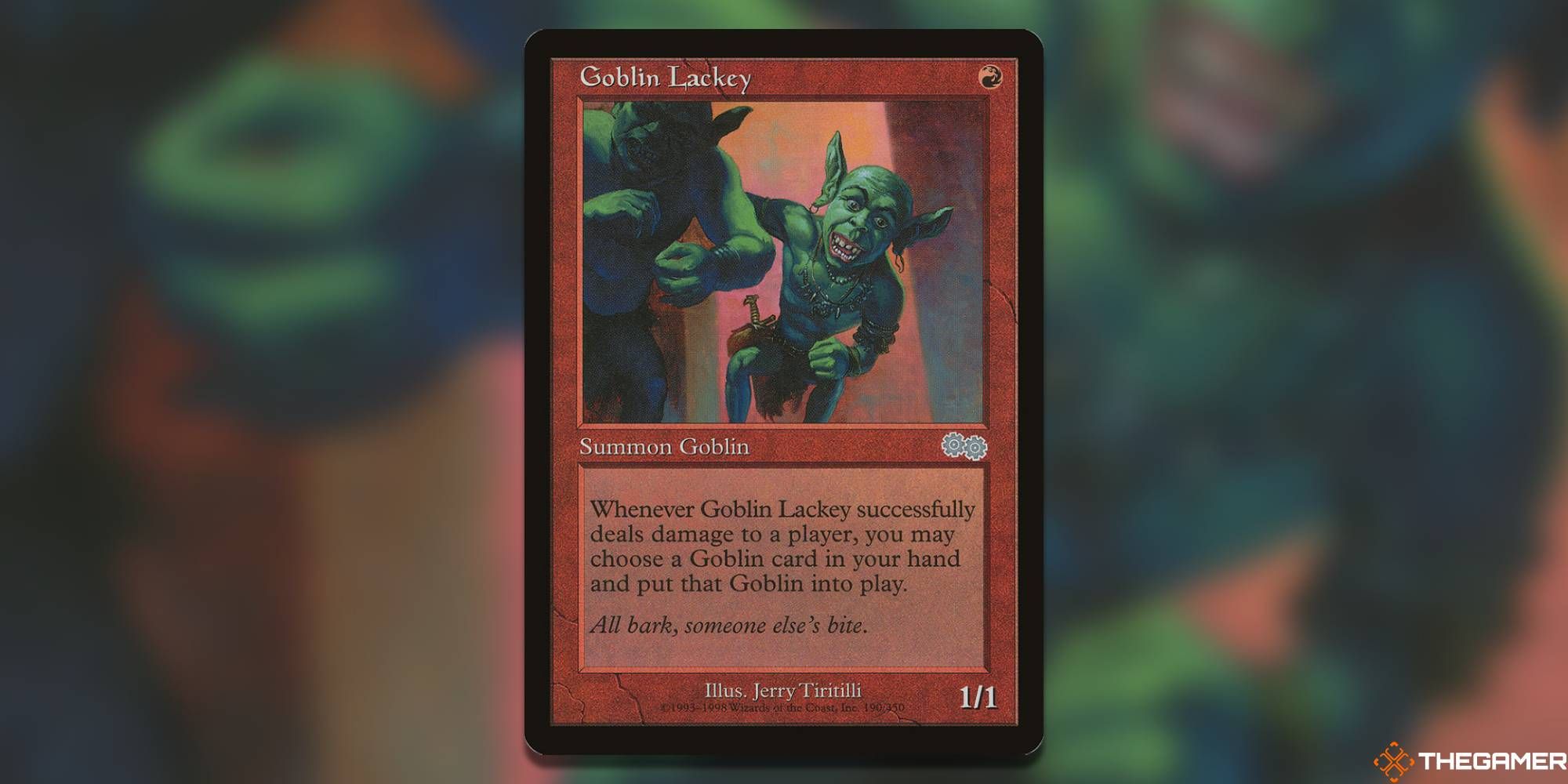 Screenshot of Goblin Lackey from MTG Urza's Saga