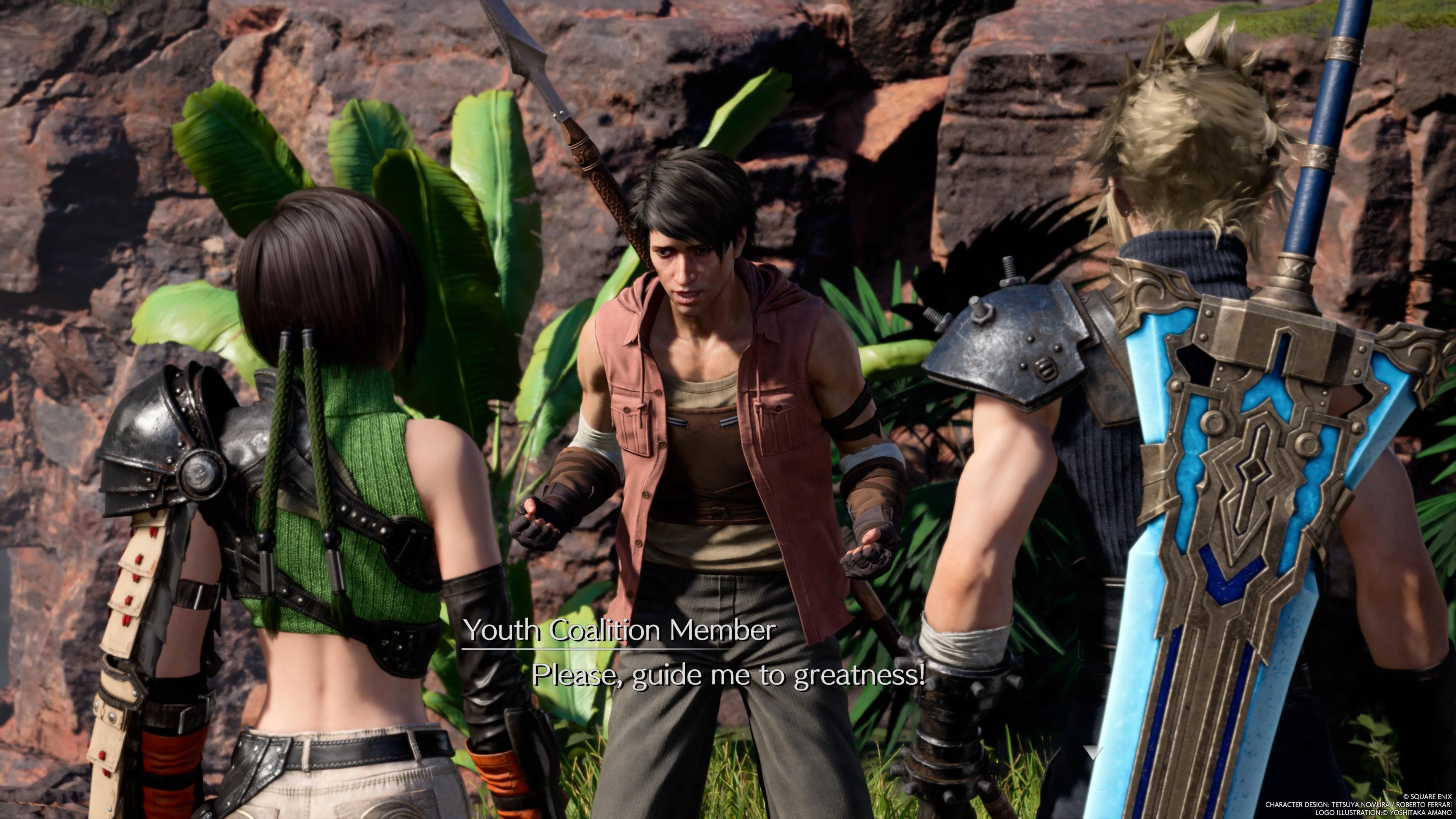 Sotetsu implores Yuffie to help him in FF7 Rebirth