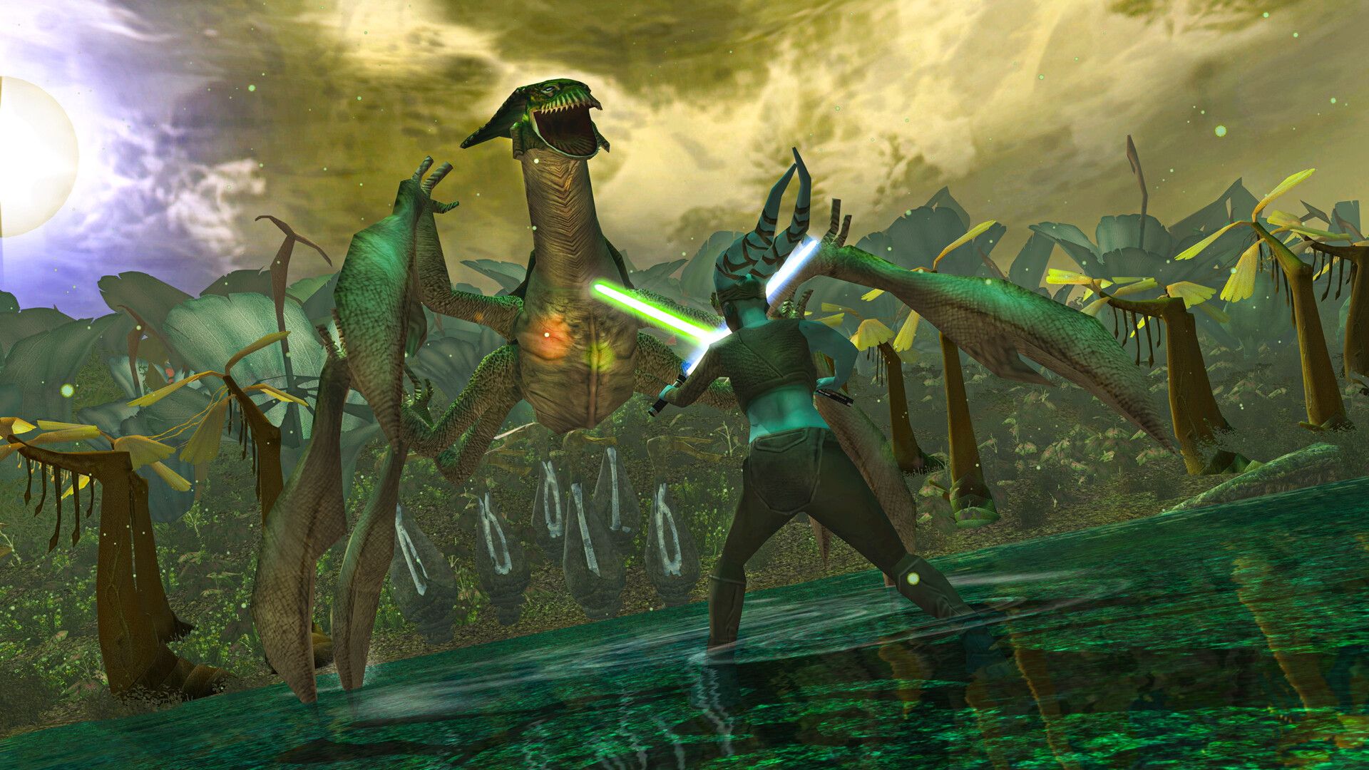 Star Wars Battlefront - Fighting the green bug from Attack of the Clones