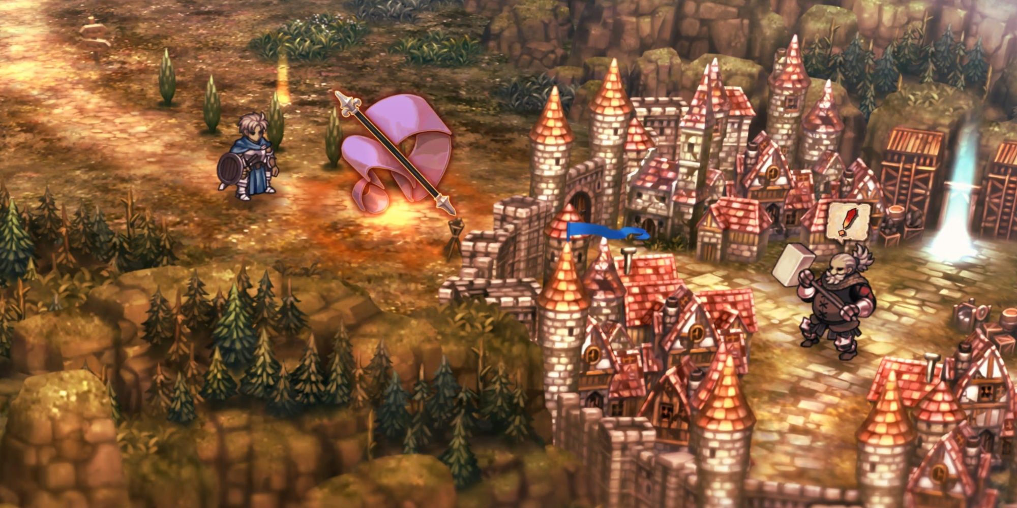Standing outside Barbatimo in Unicorn Overlord