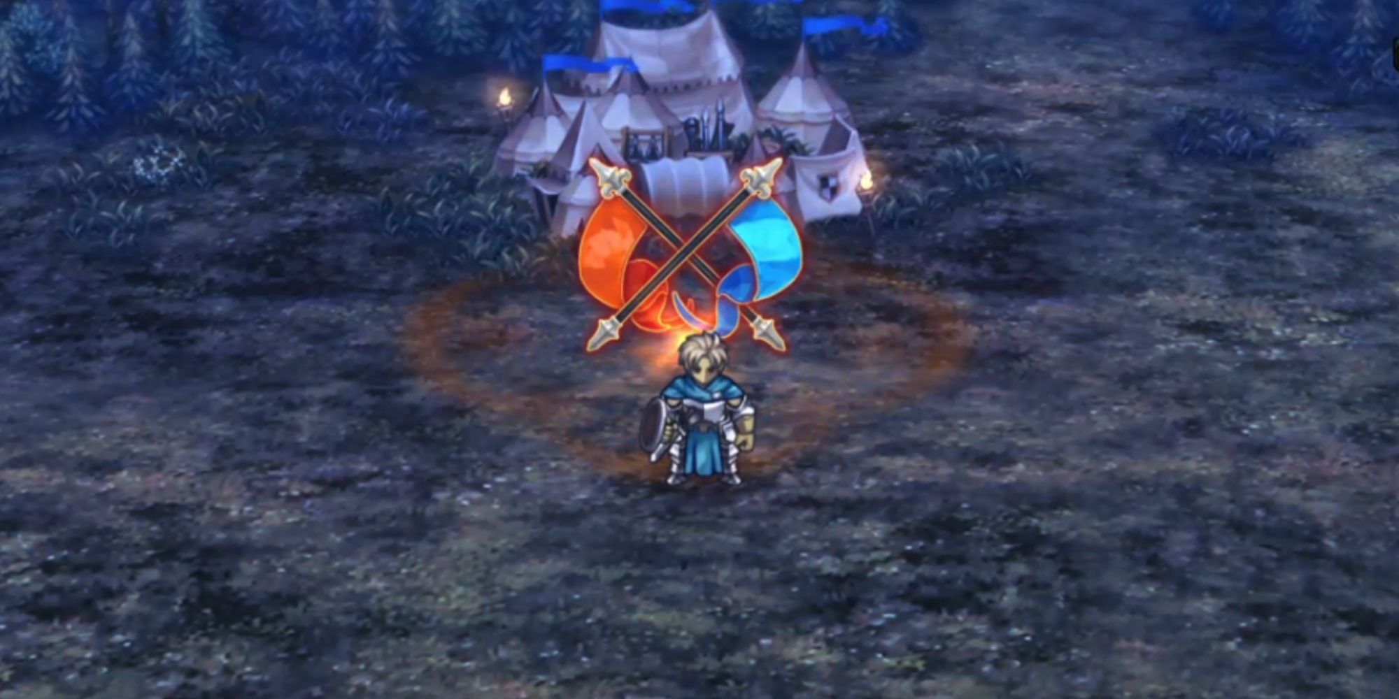 Standing outside the Princess Abducted quest in Unicorn Overlord