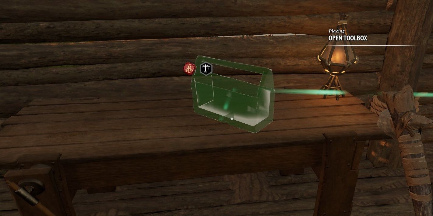 placing an open toolbox in nightingale