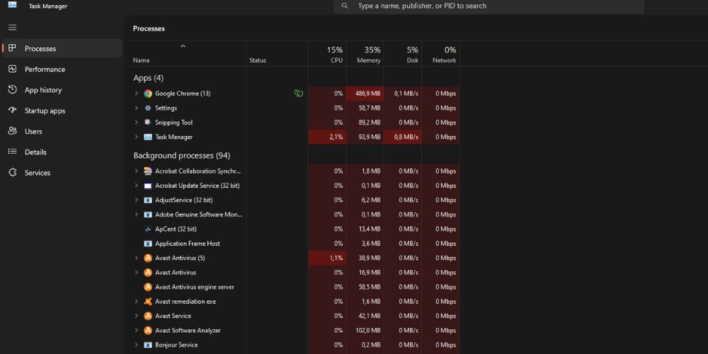 Task Manager On Windows Optimizing PC For Gaming