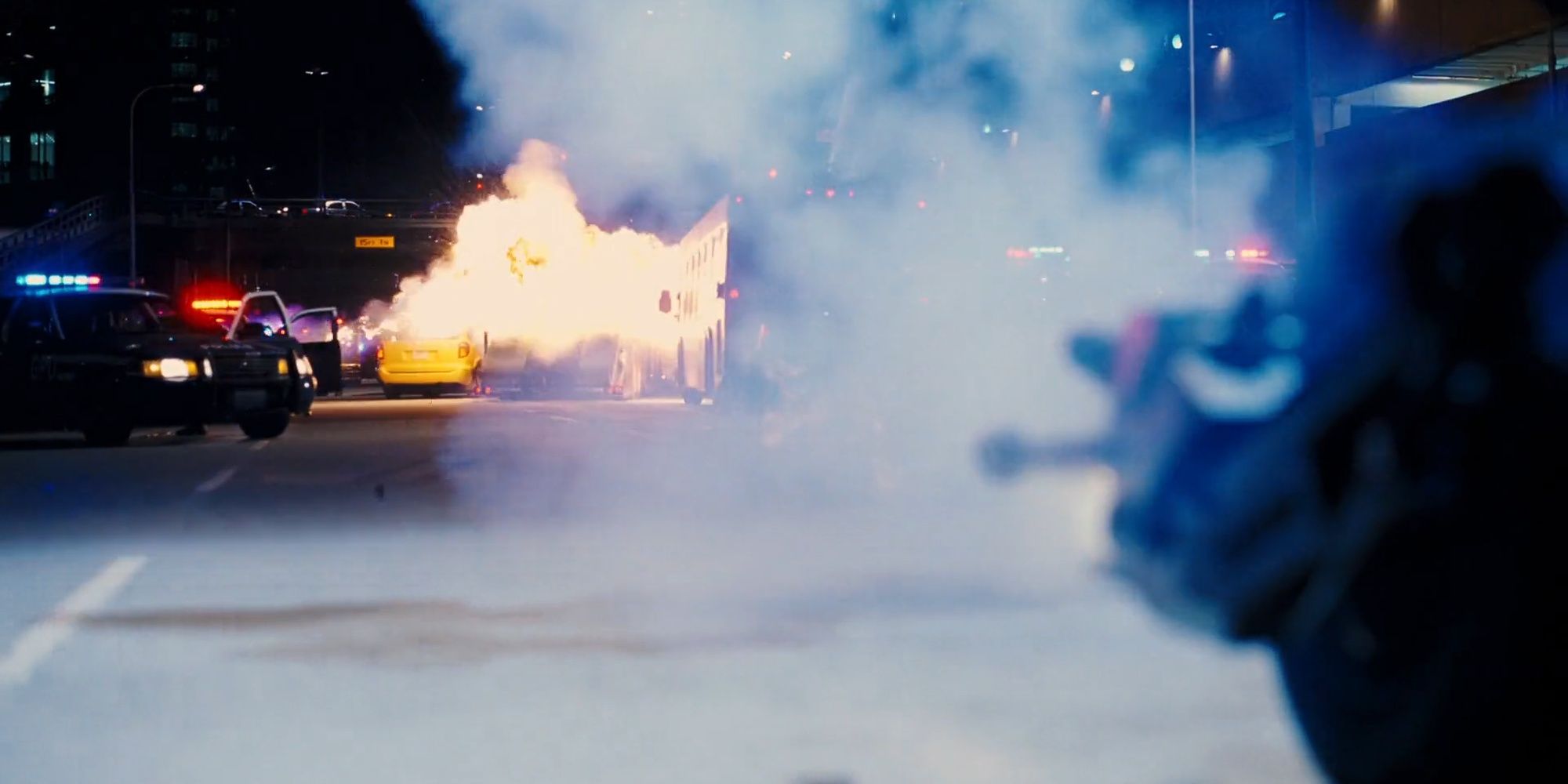 The Dark Knight Rises: Batman Blowing Up A Truck To Use Its Ramp