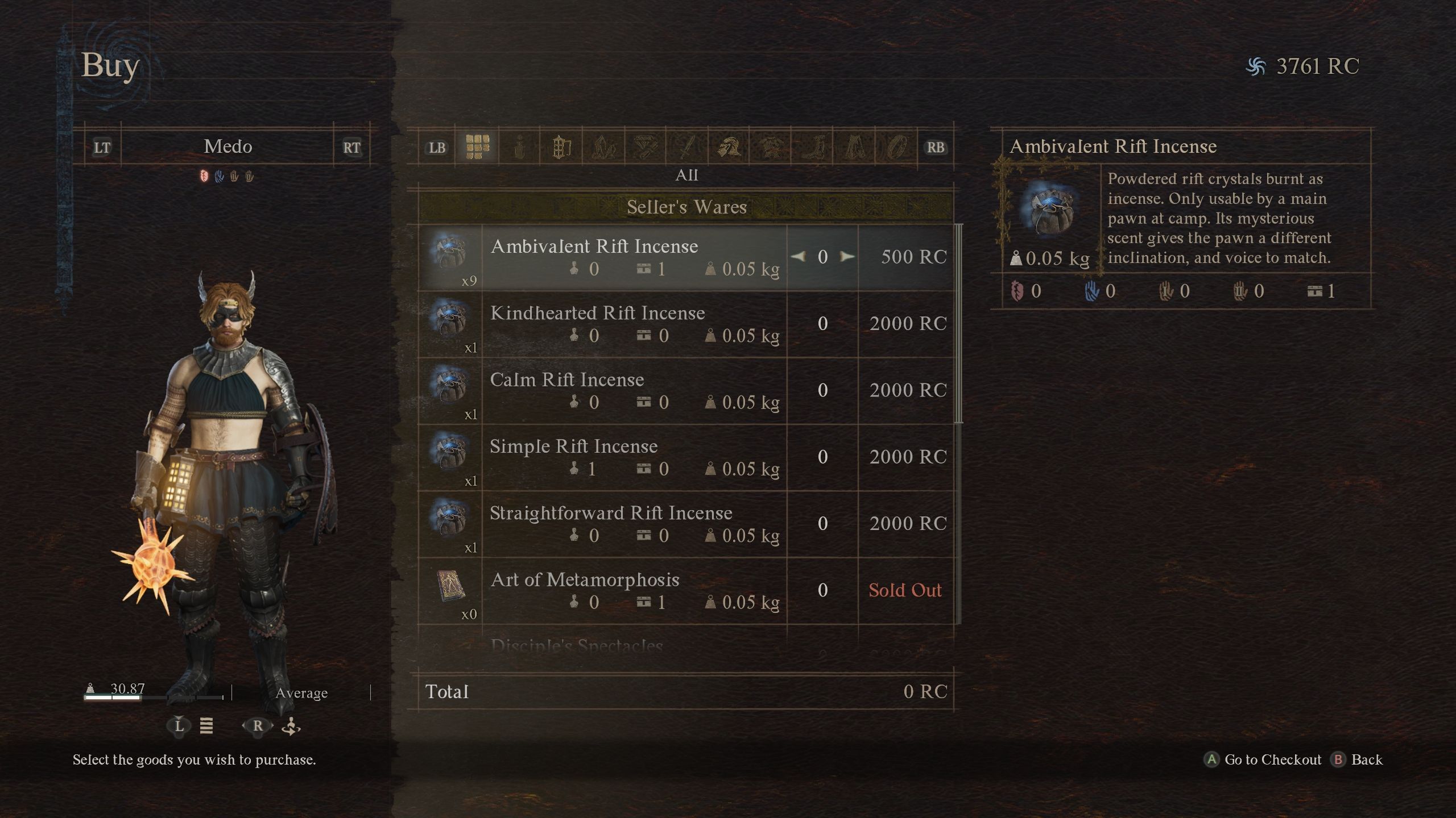 The pawn guild shop where you can spend RC - Dragon's Dogma 2