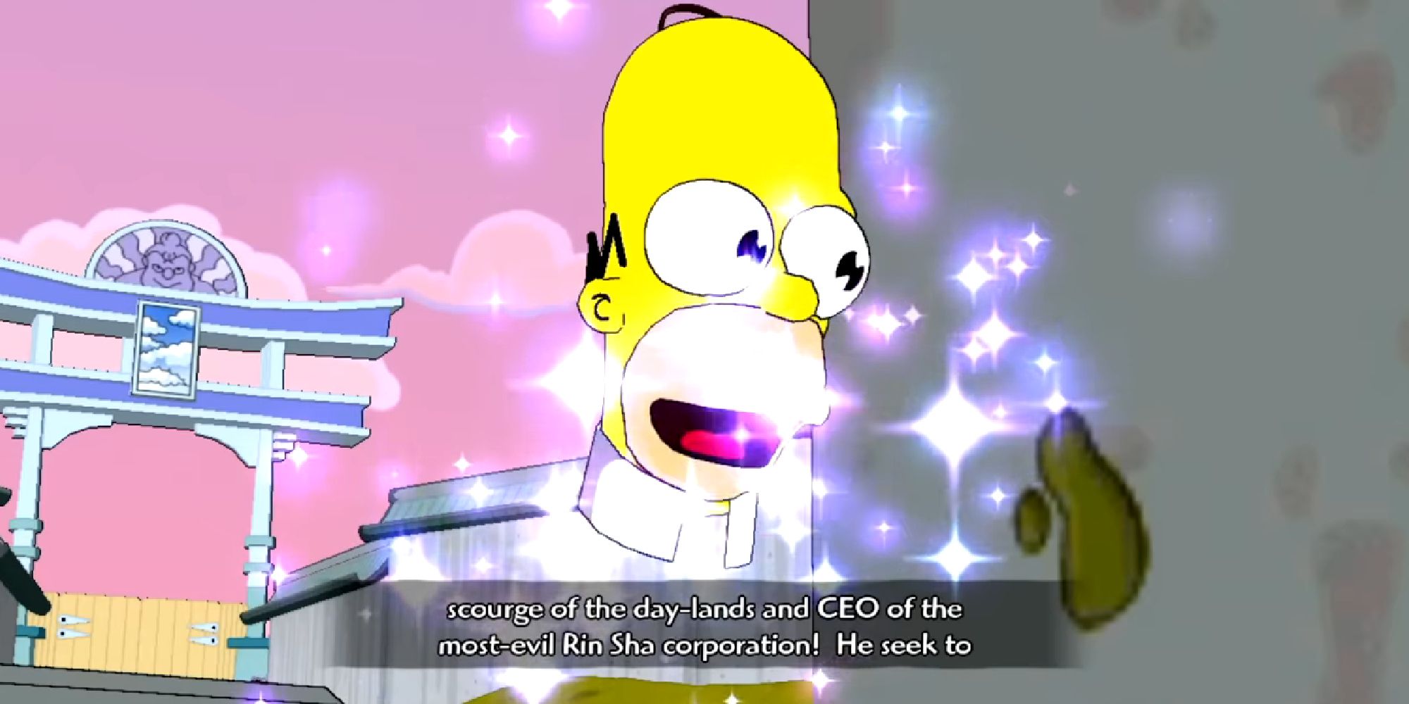 the simpsons game ff7 reference involving rin sha