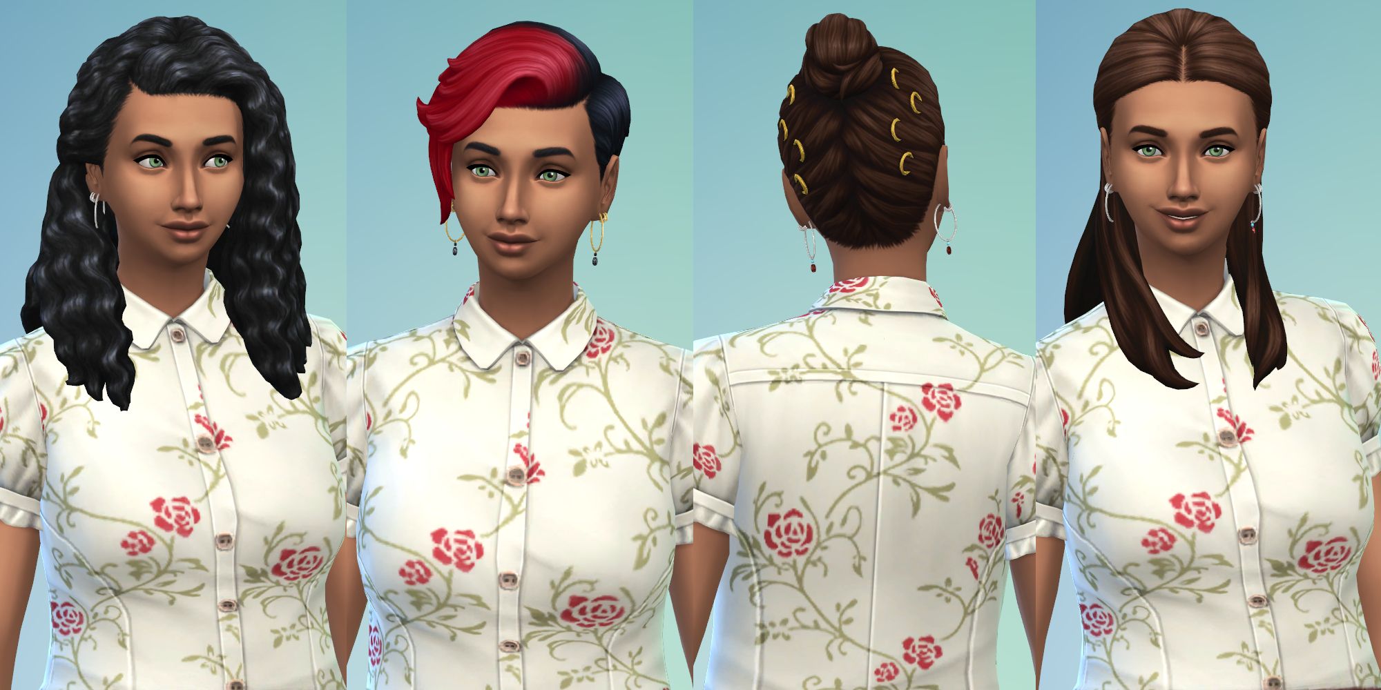 The Sims 4 Crystal Creations Four new hair styles