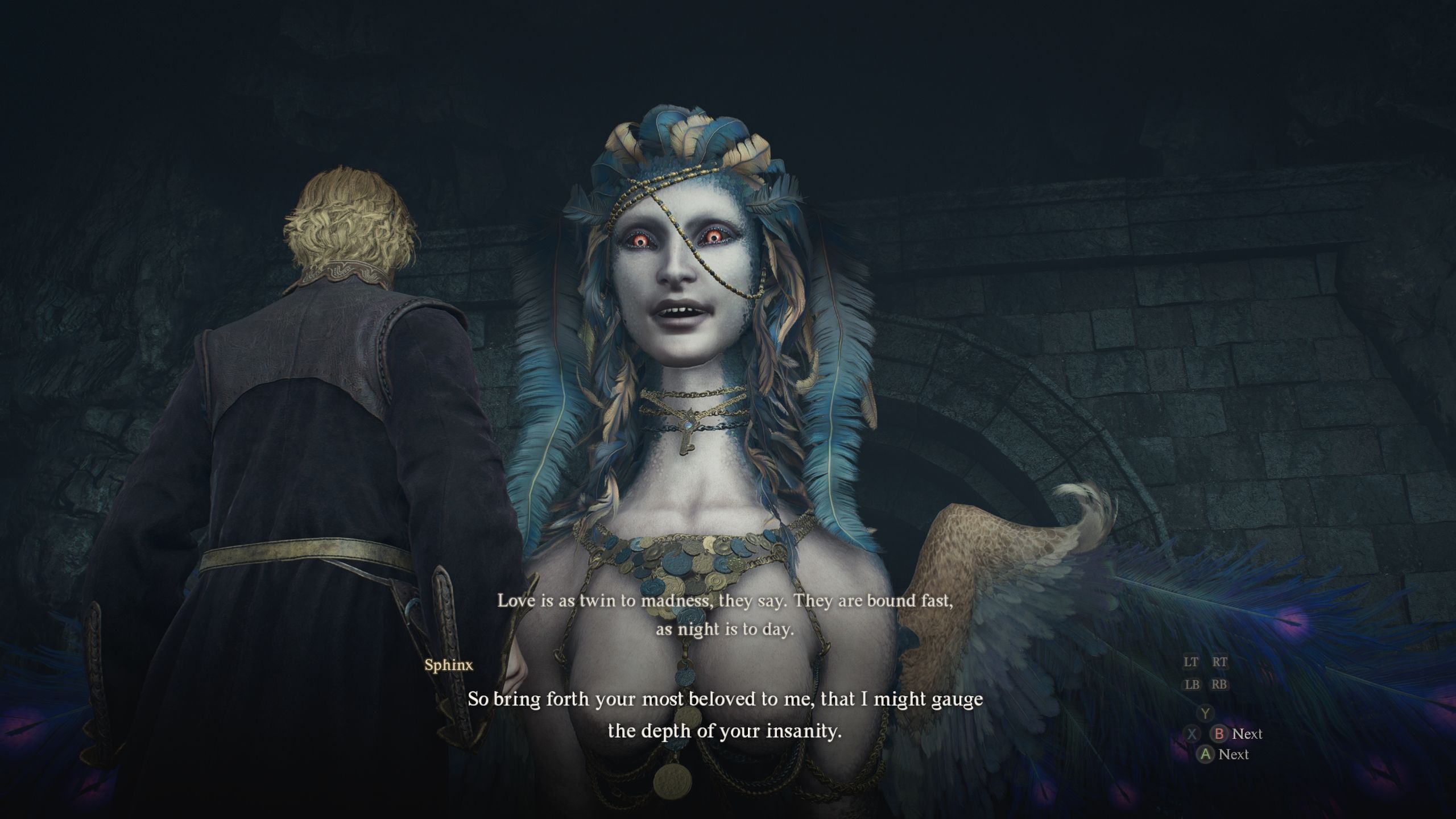 The Sphinx is asking the Arisenn to bring her his most beloved - Dragon's Dogma 2