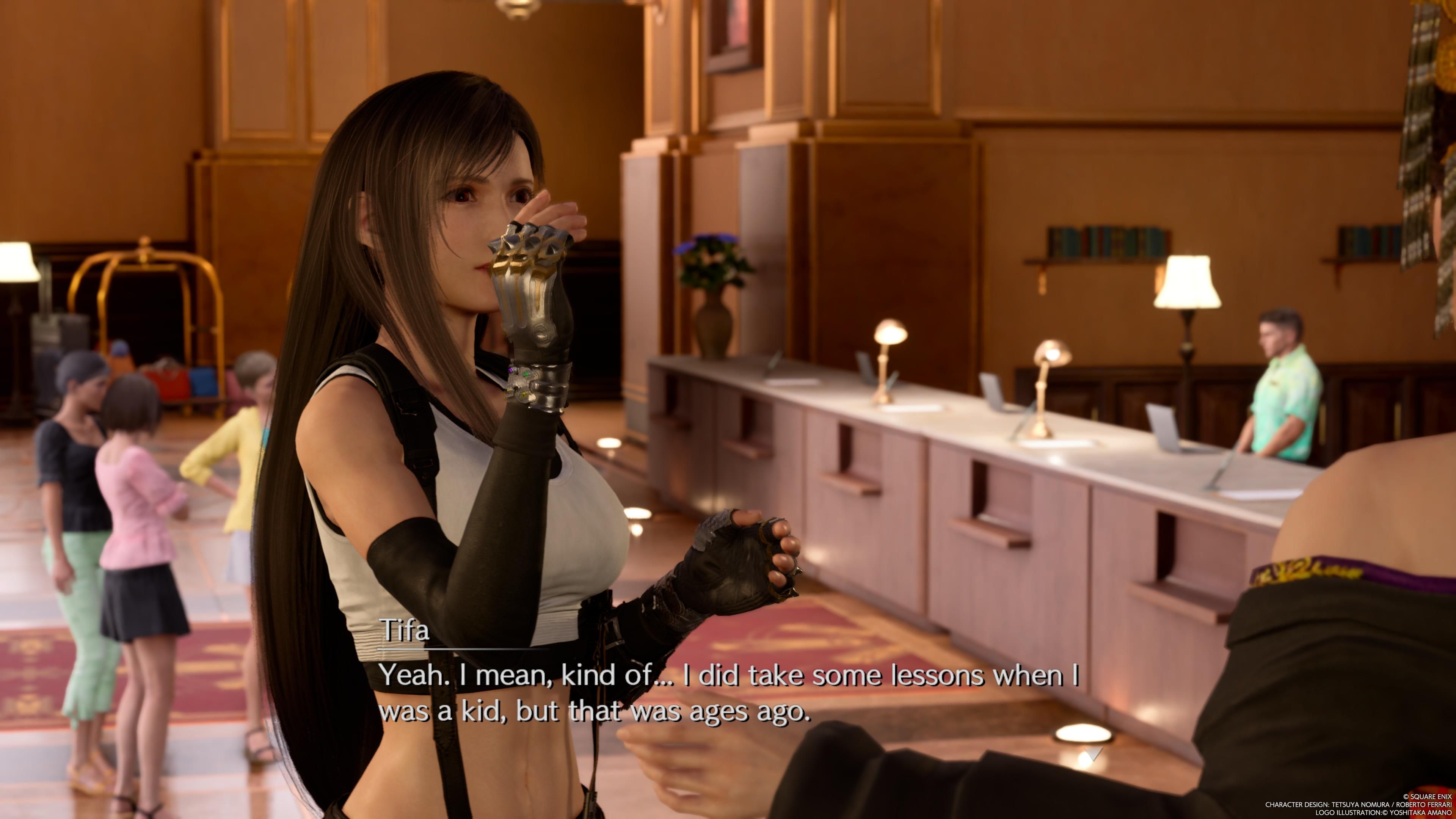 Tifa at the piano in FF7 Rebirth