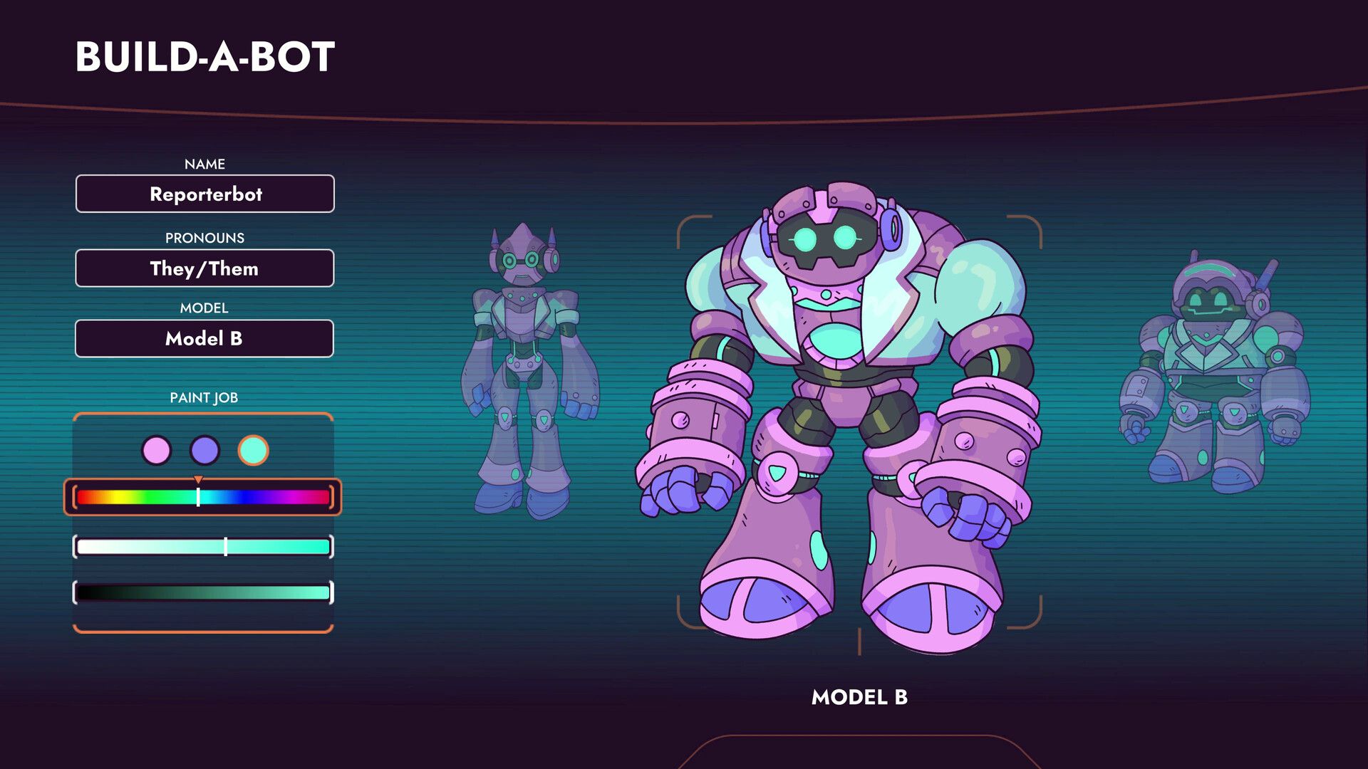 times and galaxy build a bot character creator