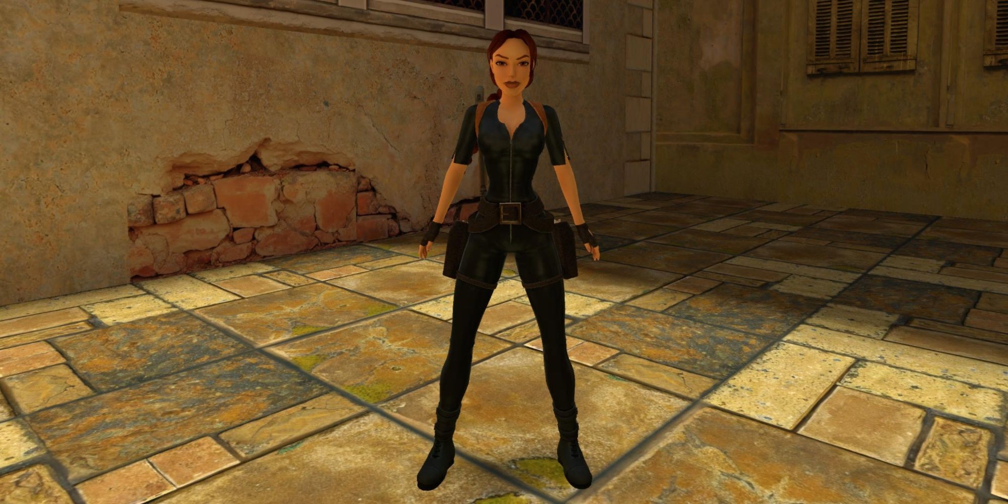 tomb raider 1-3 remastered lara croft wearing catsuit from london section of tomb raider 3