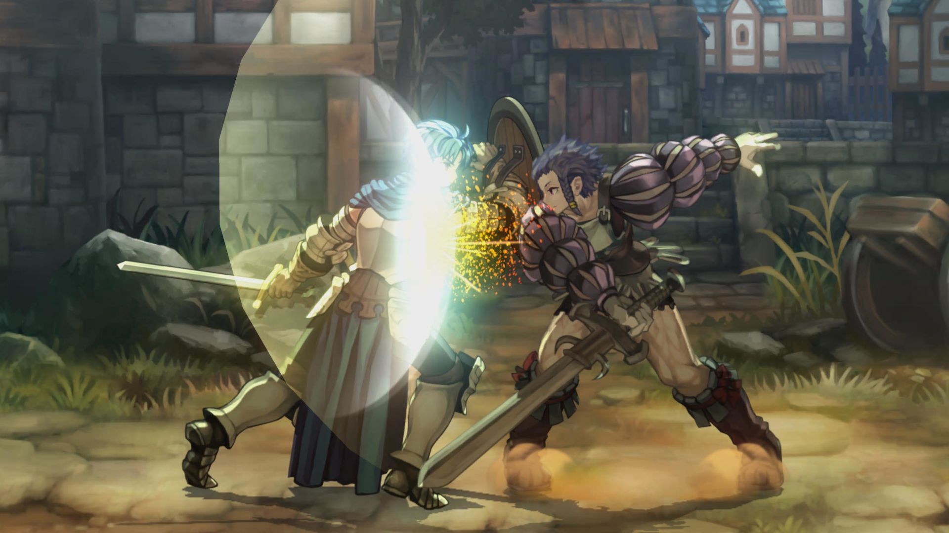 Unicorn Overlord, Alain blocking Berenice's attack