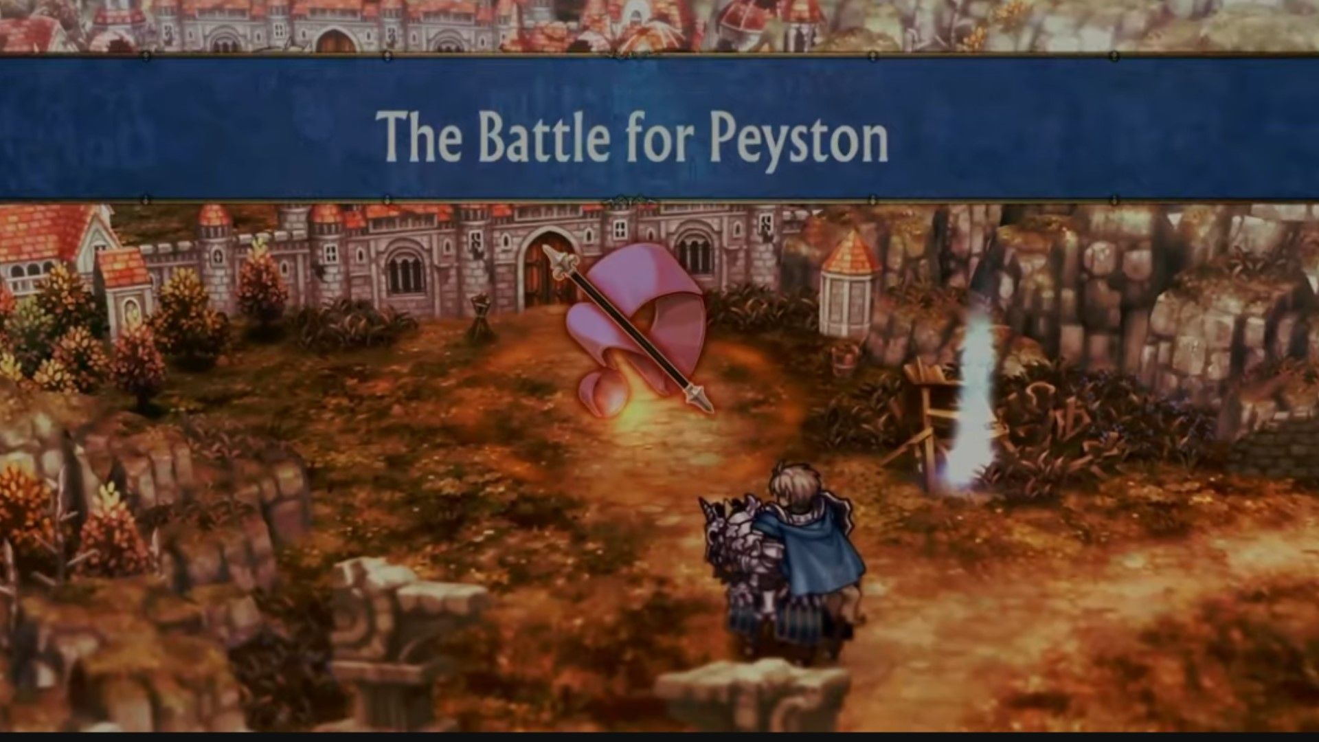 Alain approaches Peyston in Unicorn Overlord.