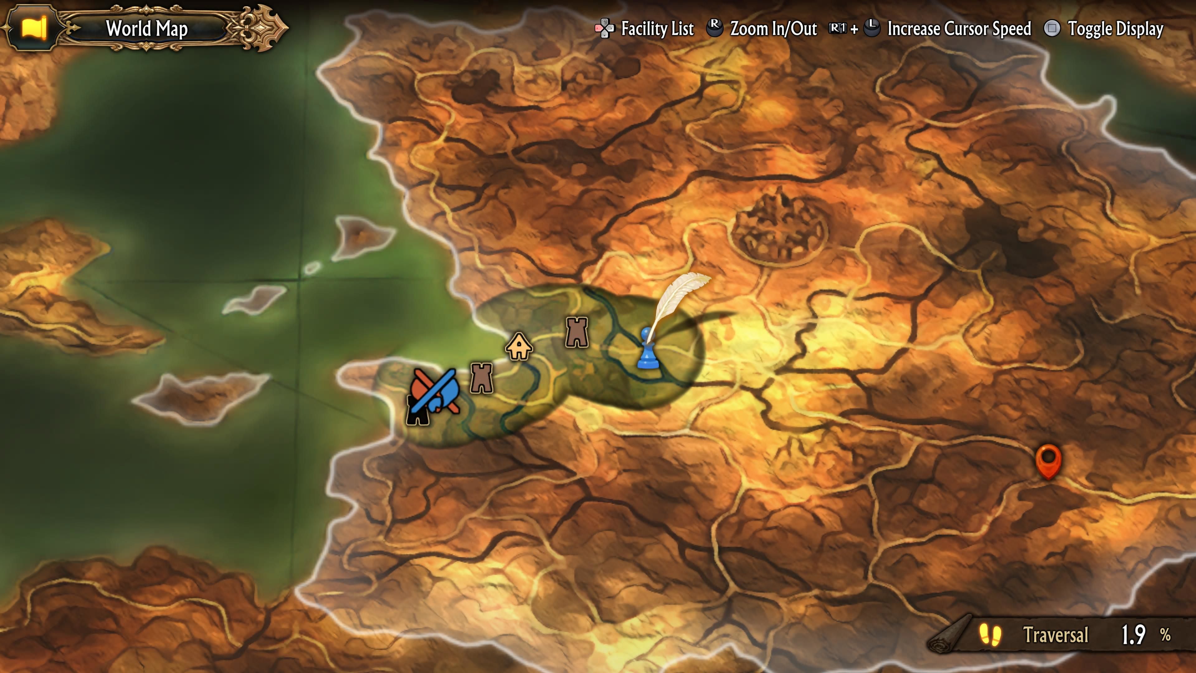 Unicorn Overlord, Cornia Bridge on map
