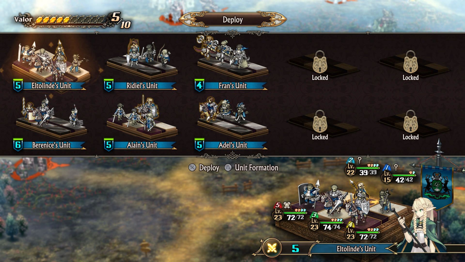 Unicorn Overlord, Deploying a unit