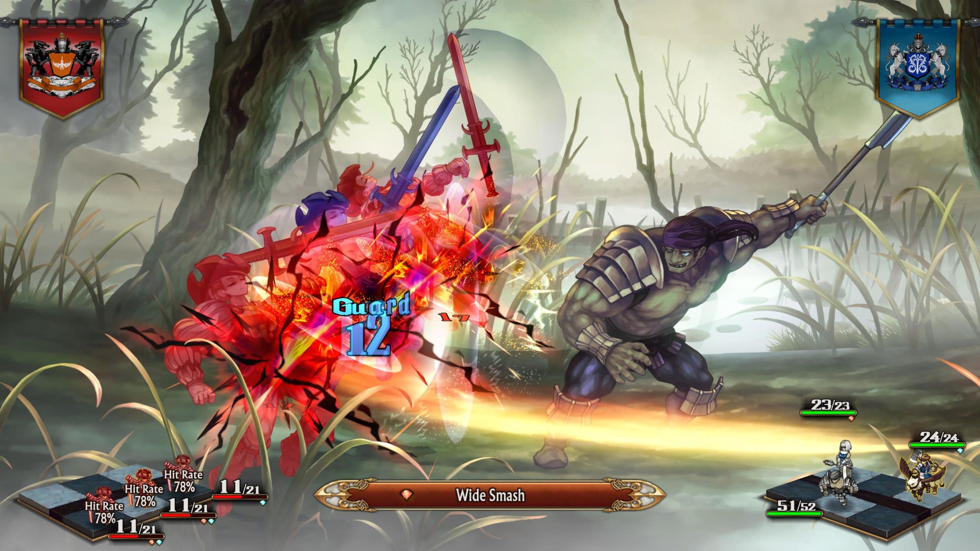 Unicorn Overlord, Taking out a row of enemies
