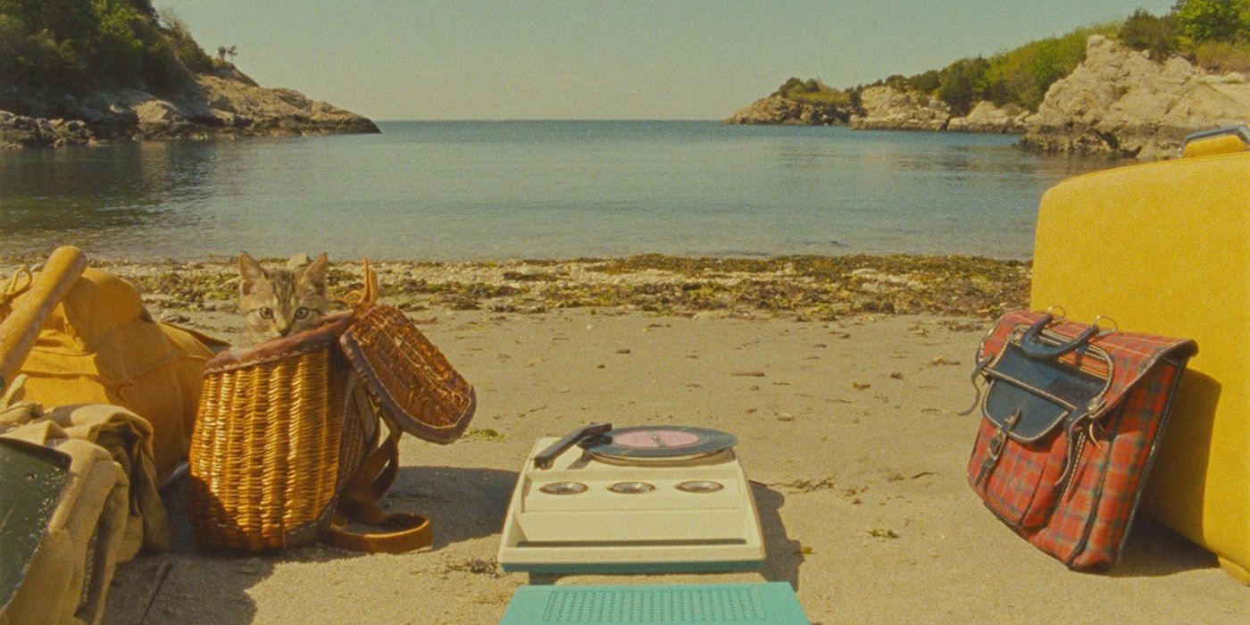 Record Player Sitting on Beach in Moonrise Kingdom