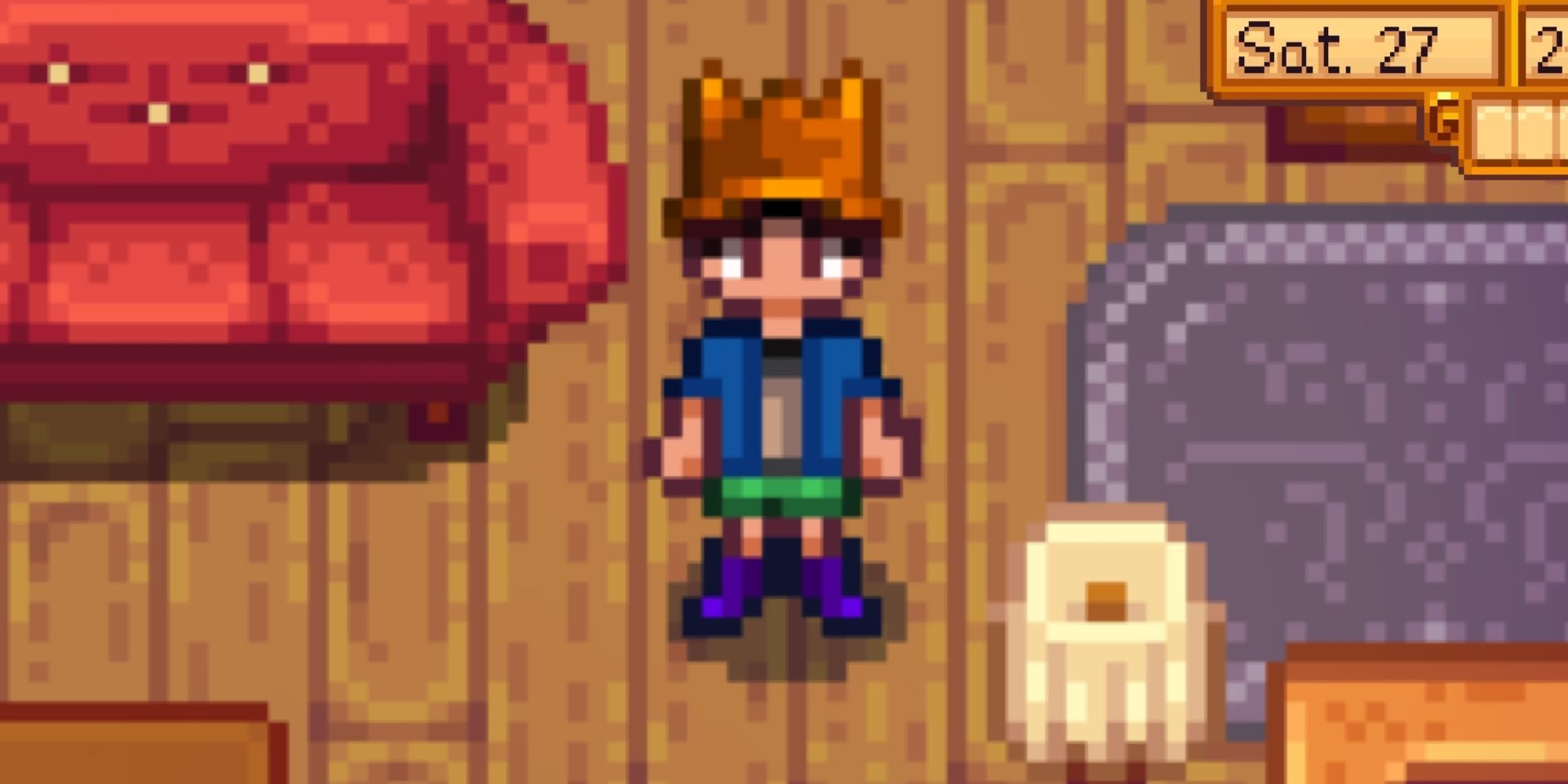 The Wearable Dwarf Helmet in Stardew Valley