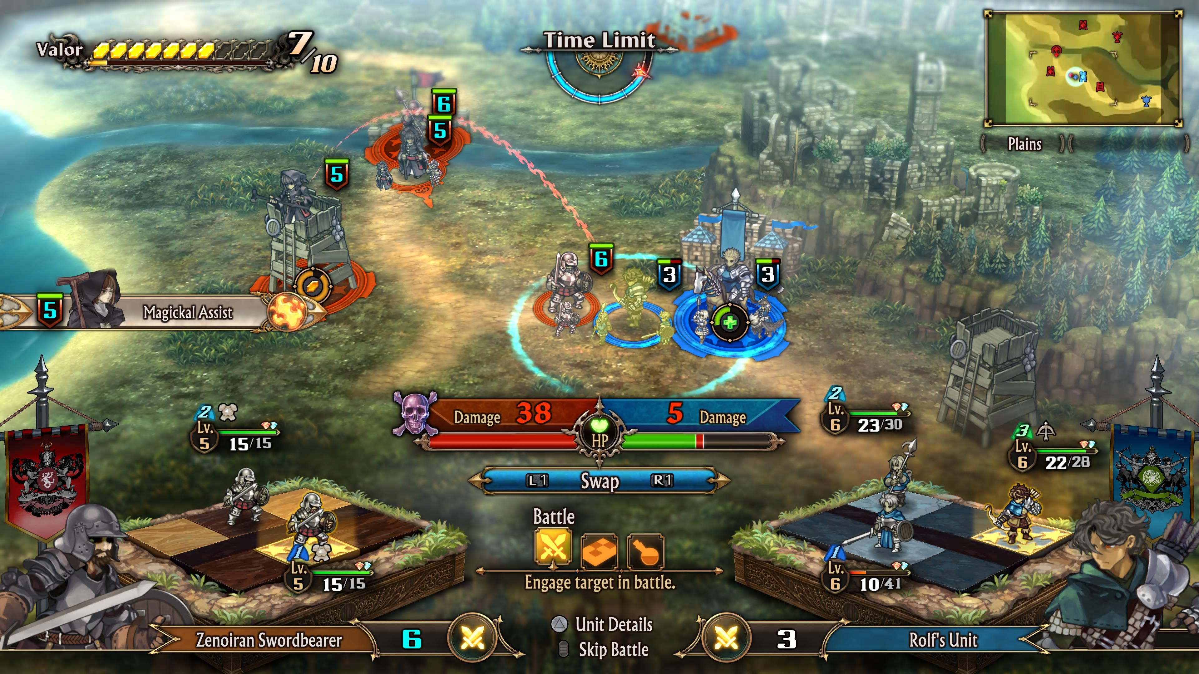 Using Rolf to defeat some Soldiers in Unicorn Overlord